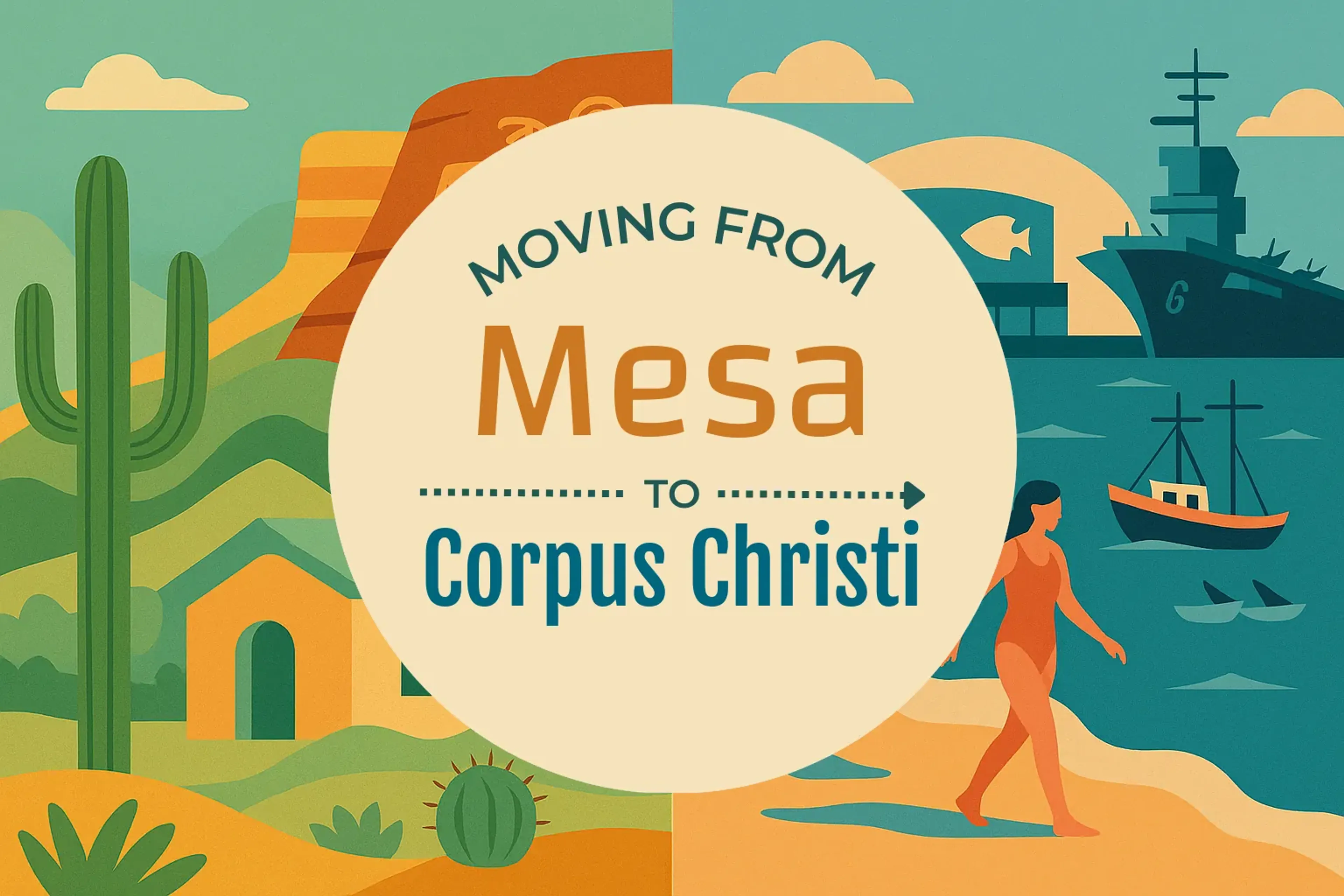 Side-by-side comparison of Mesa to Corpus Christi moving companies