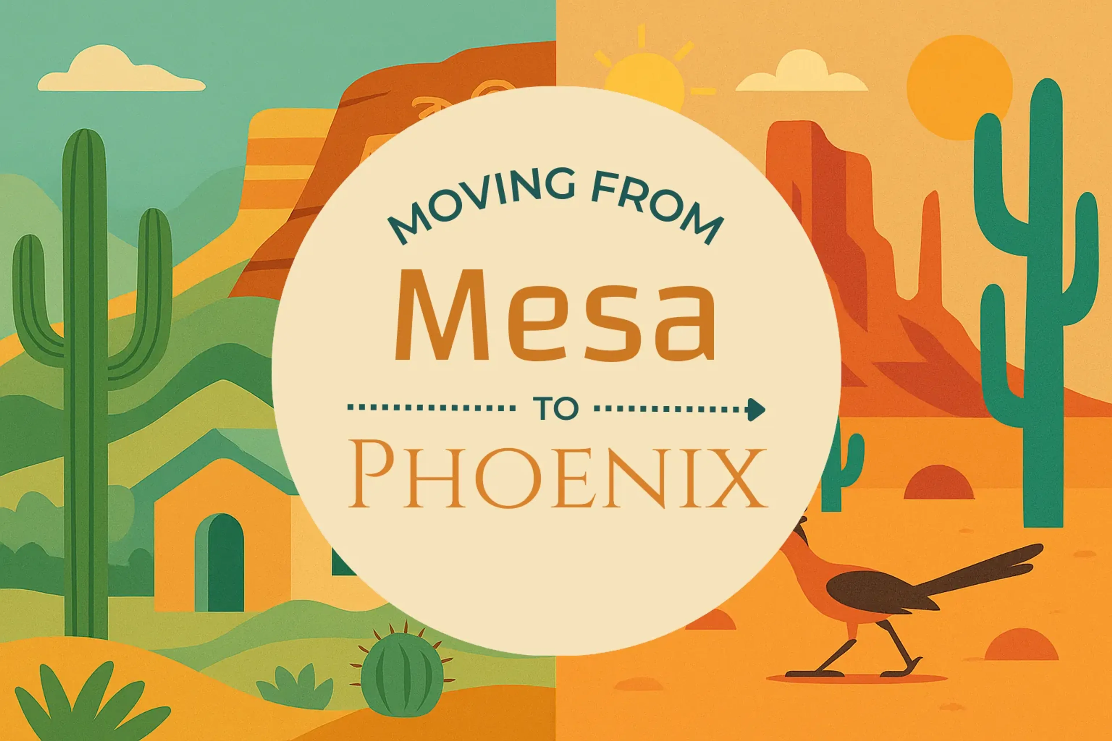 Side-by-side comparison of Mesa to Phoenix moving companies