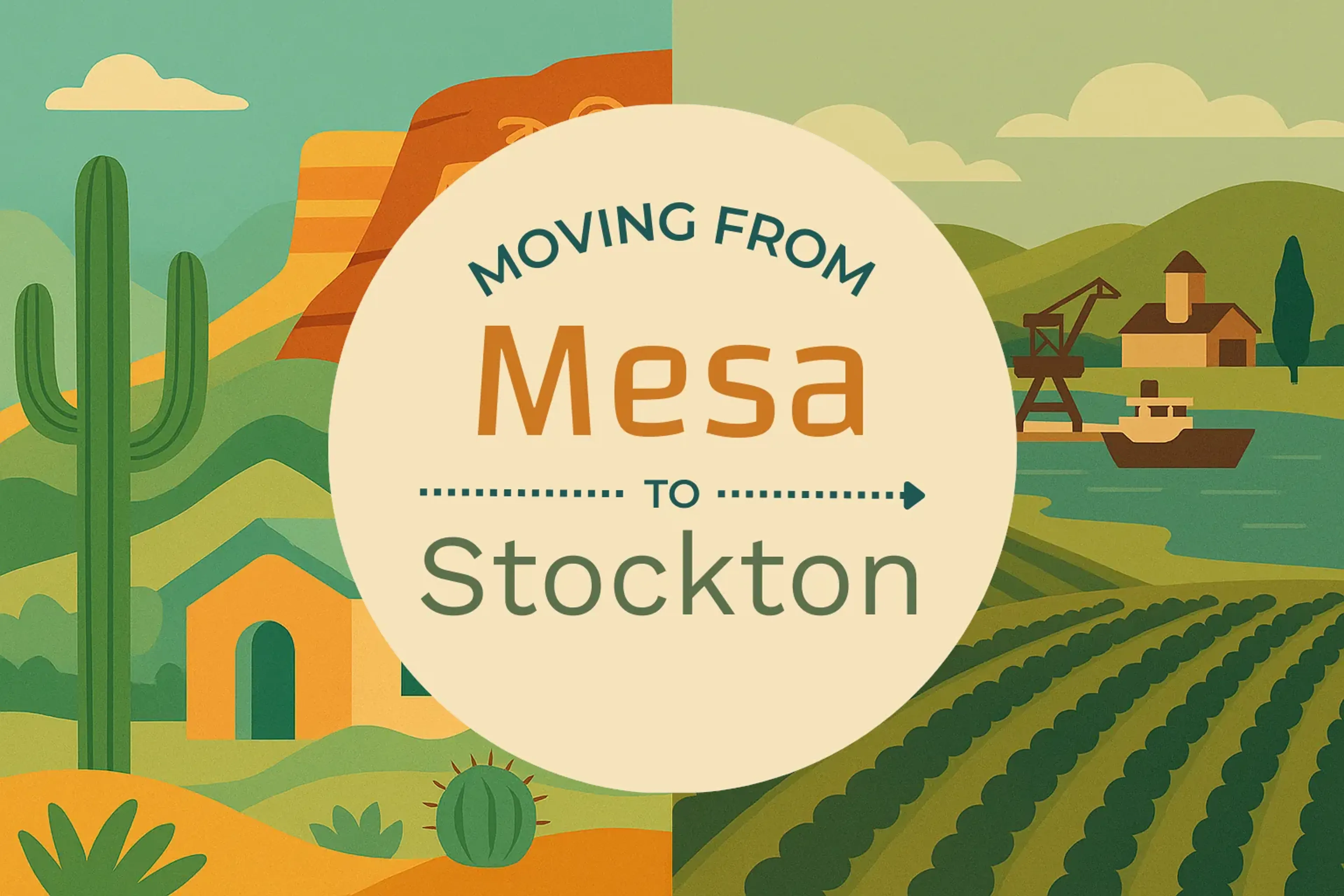 Side-by-side comparison of Mesa to Stockton moving companies