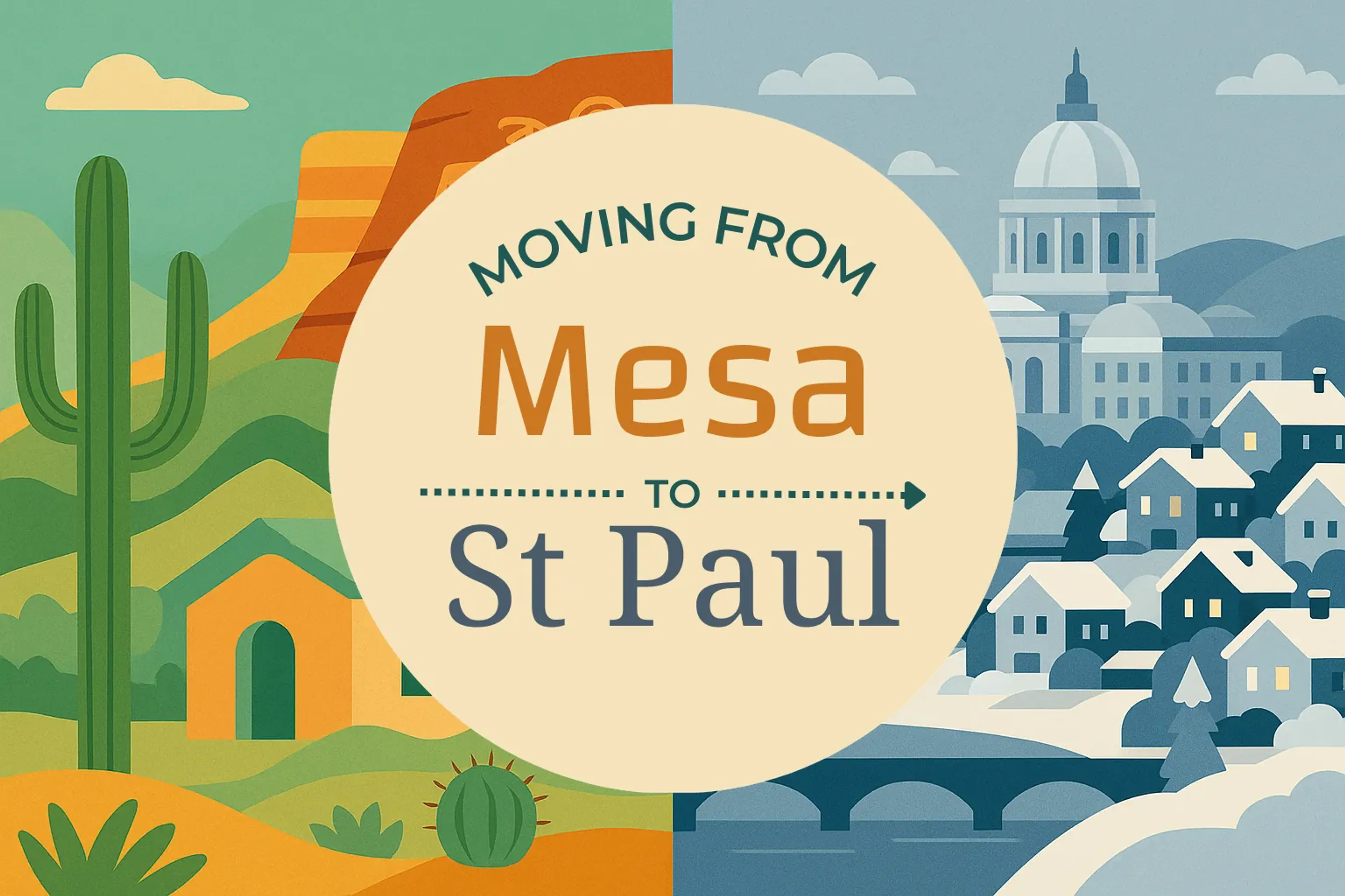 Side-by-side comparison of Mesa to St. Paul moving companies