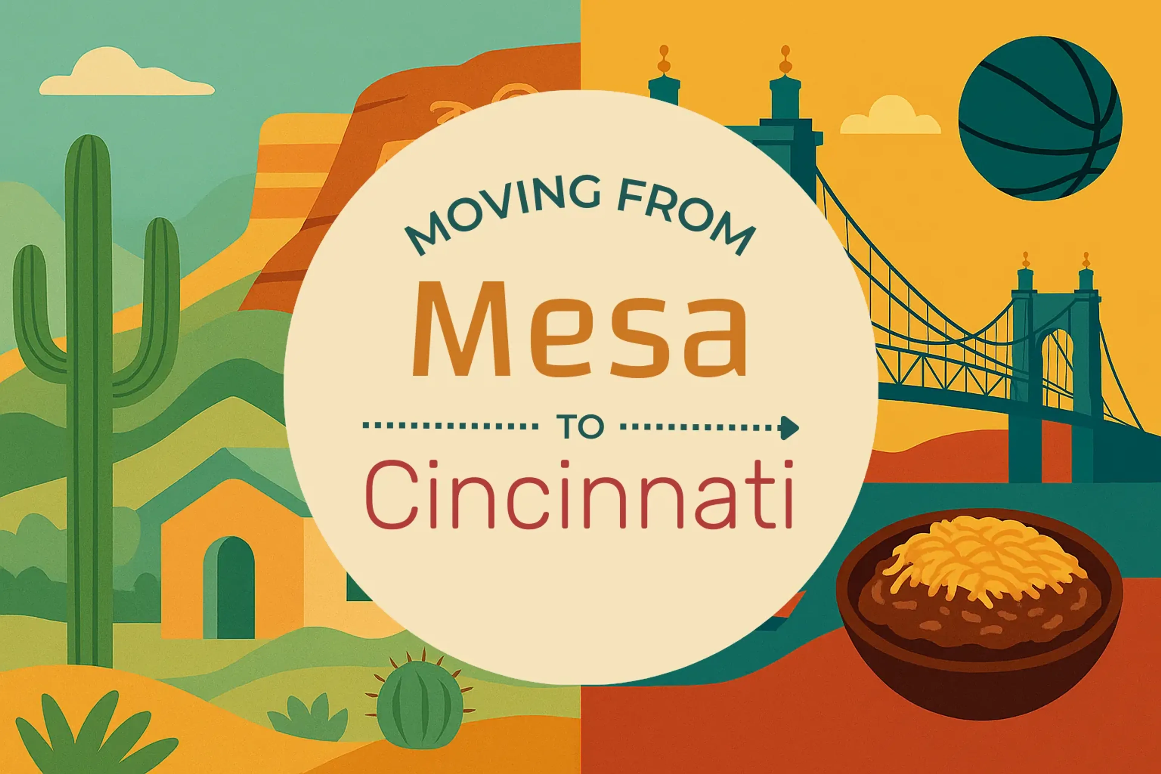 Side-by-side comparison of Mesa to Cincinnati moving companies