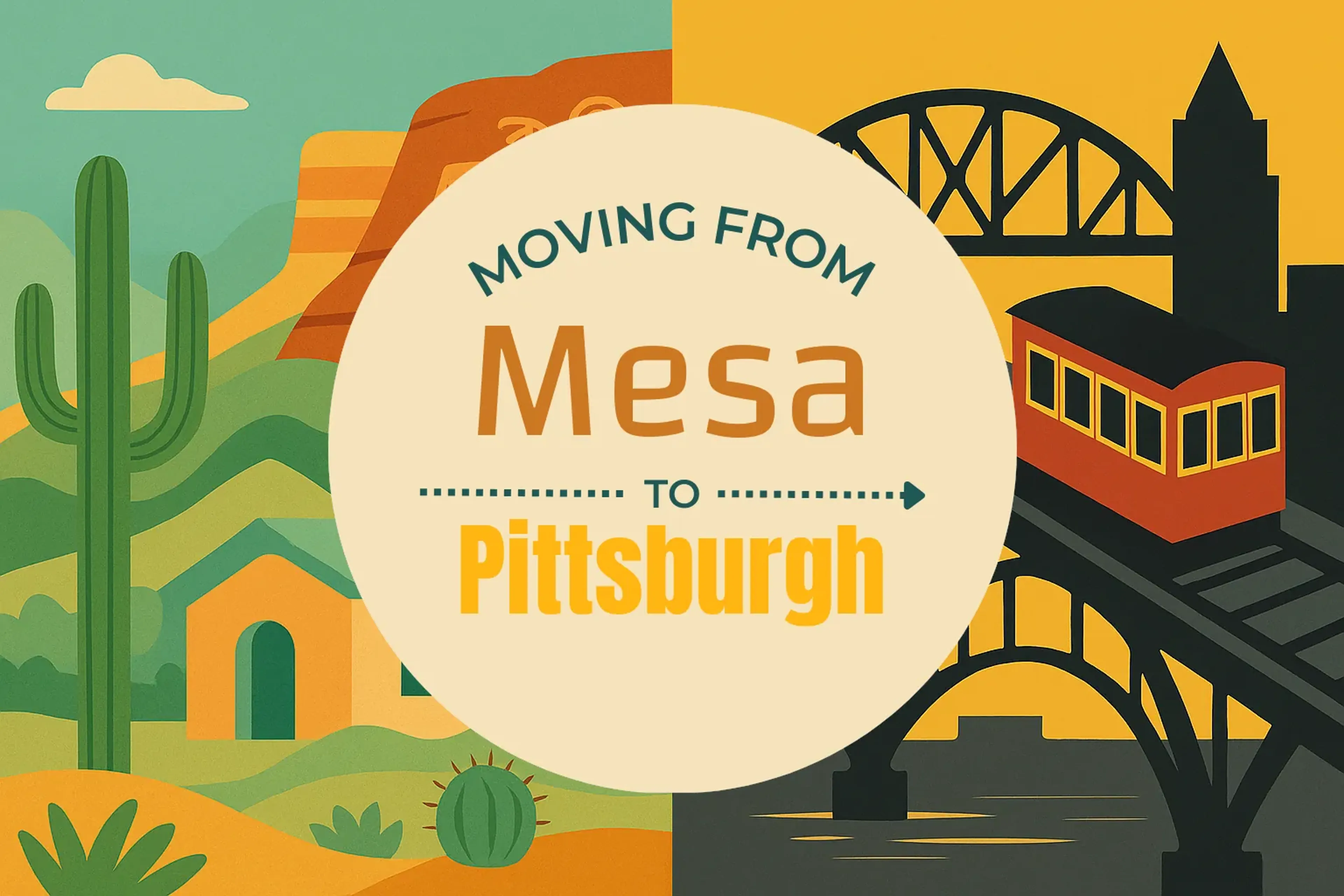 Side-by-side comparison of Mesa to Pittsburgh moving companies