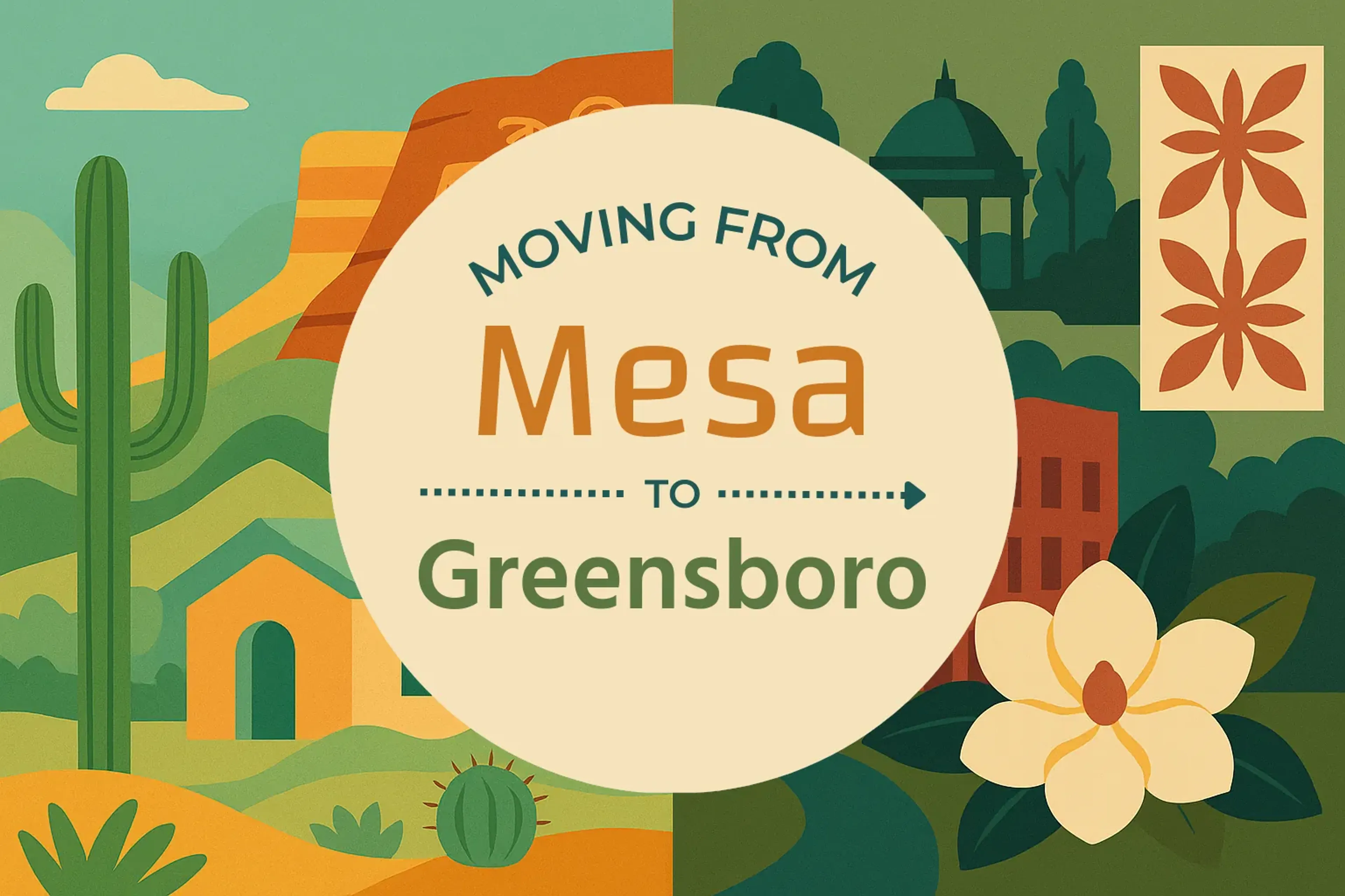 Side-by-side comparison of Mesa to Greensboro moving companies