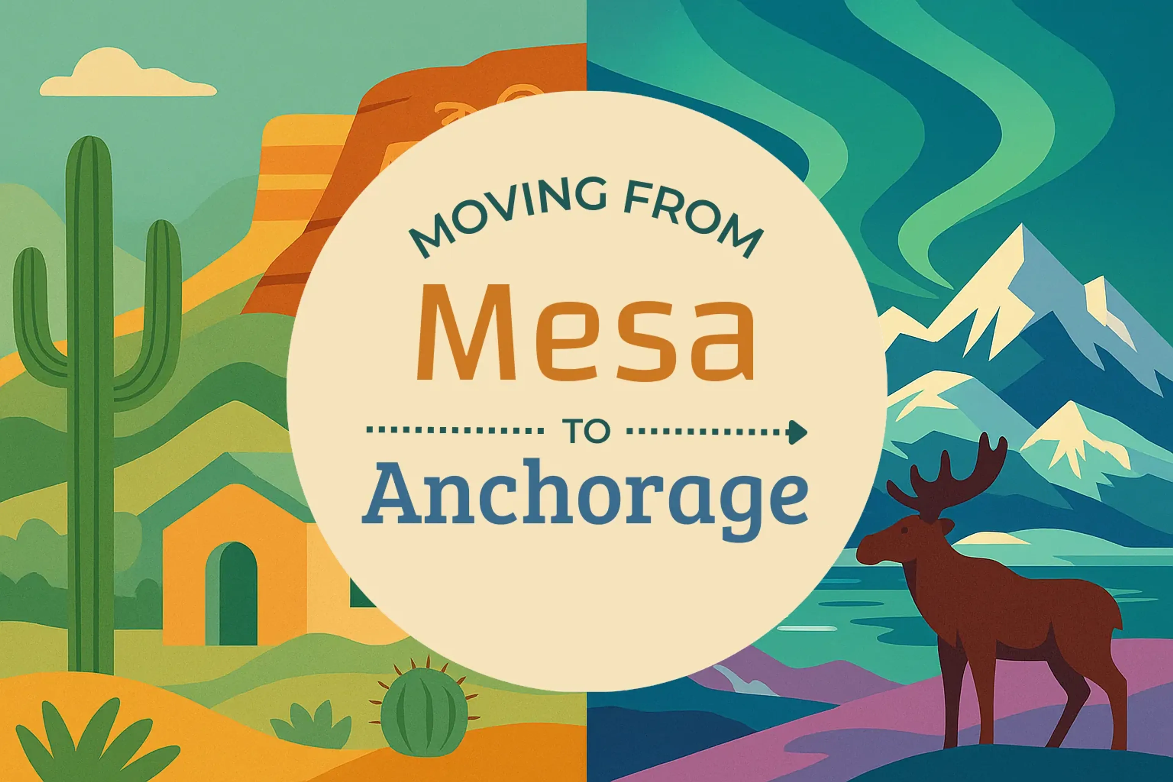 Side-by-side comparison of Mesa to Anchorage moving companies
