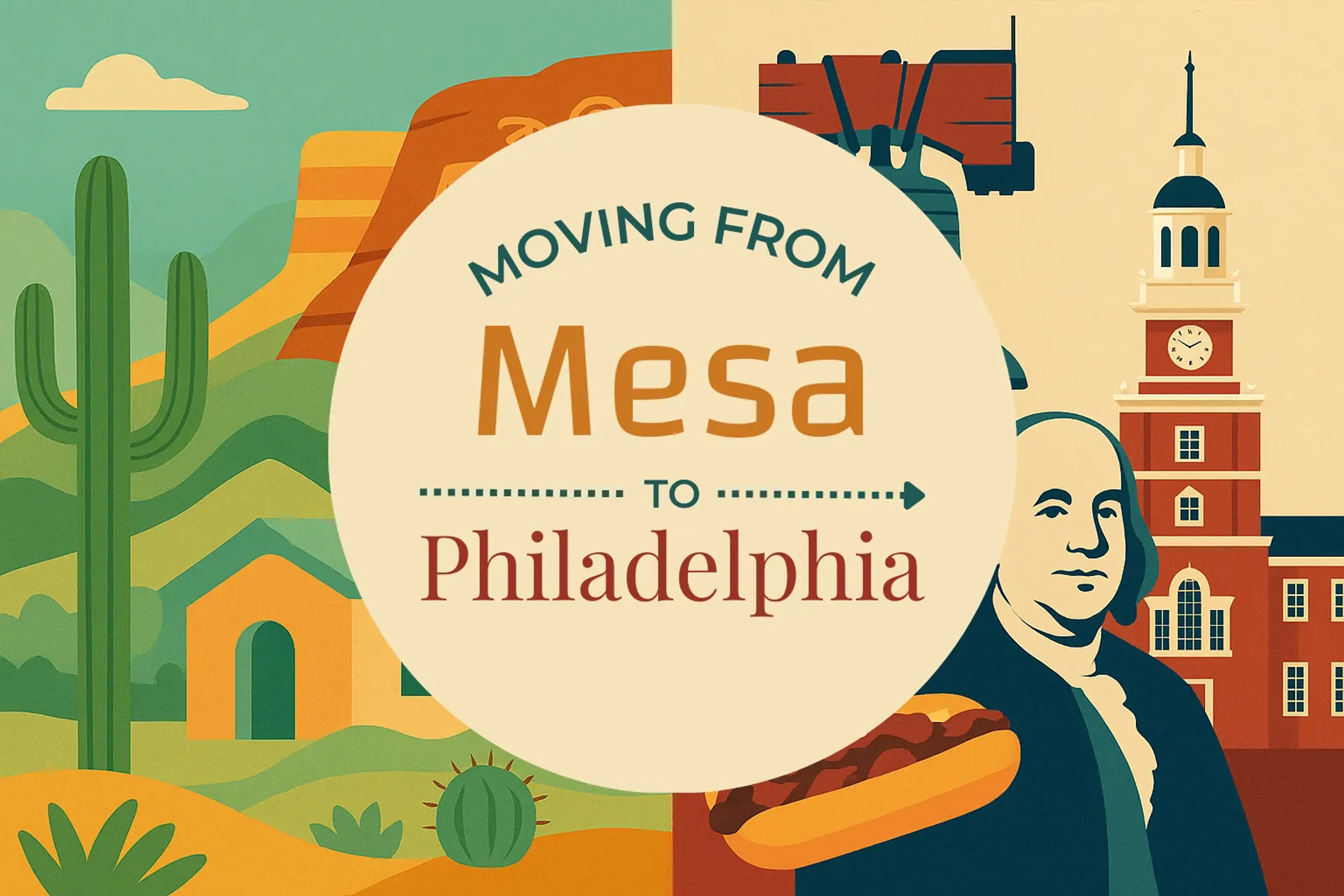 Side-by-side comparison of Mesa to Philadelphia moving companies