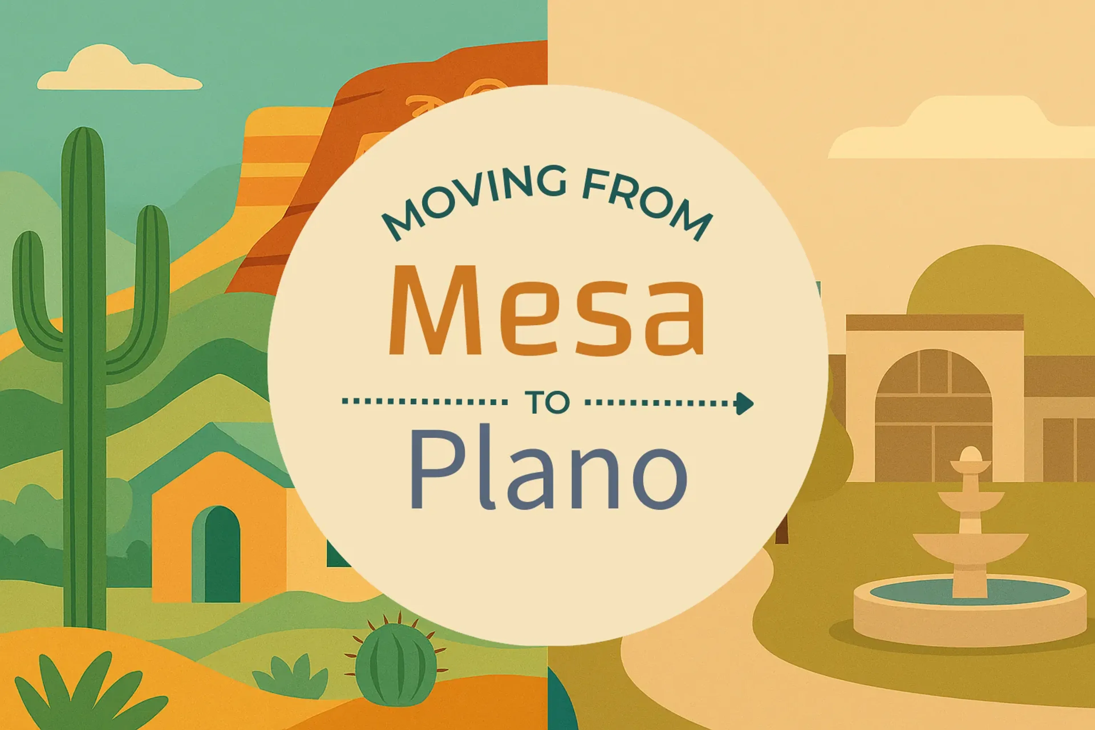 Side-by-side comparison of Mesa to Plano moving companies