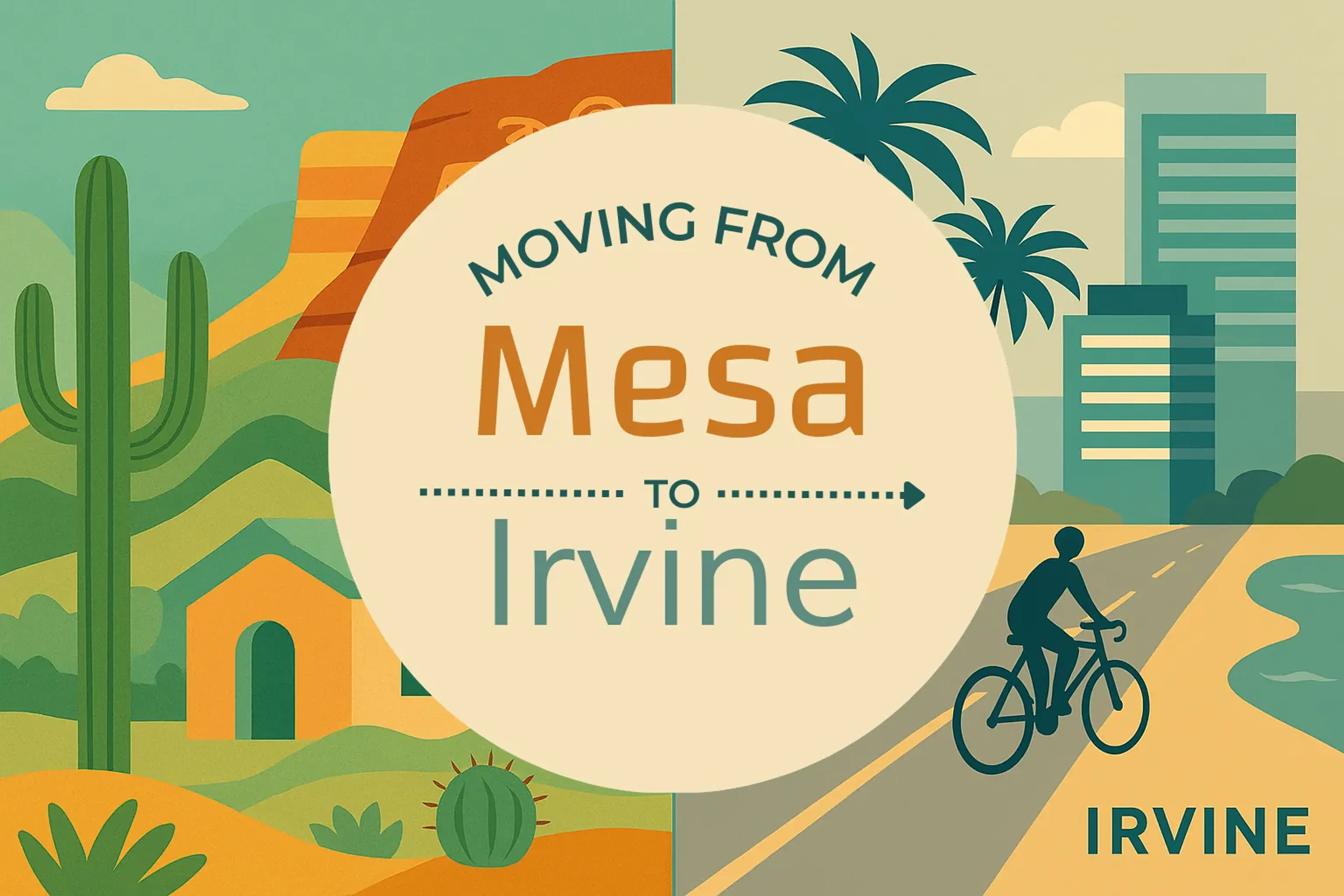 Side-by-side comparison of Mesa to Irvine moving companies