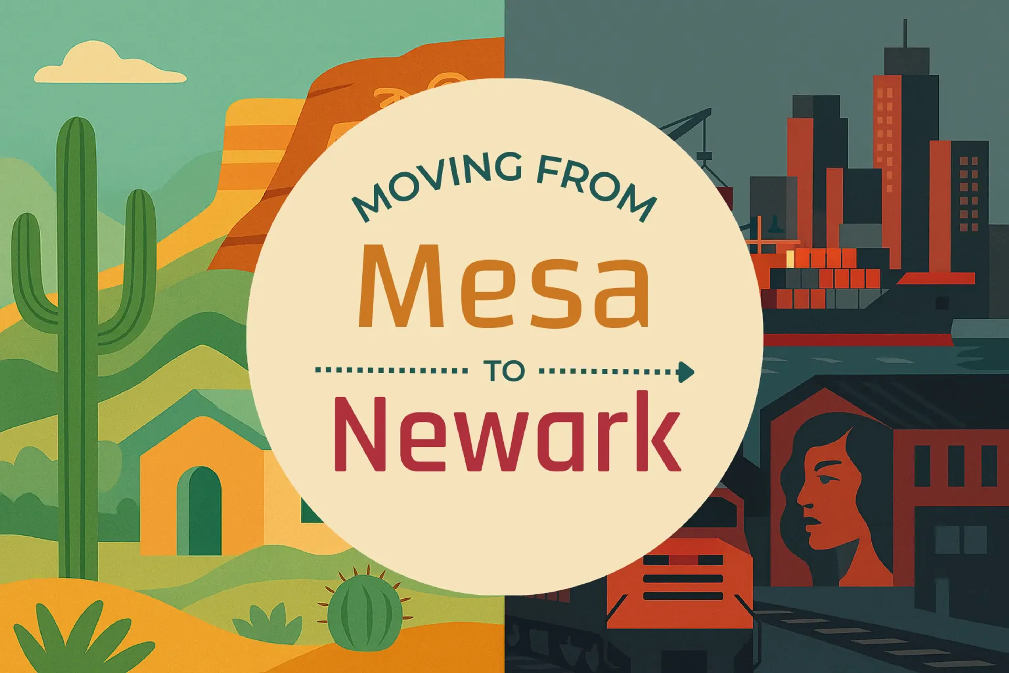Side-by-side comparison of Mesa to Newark moving companies