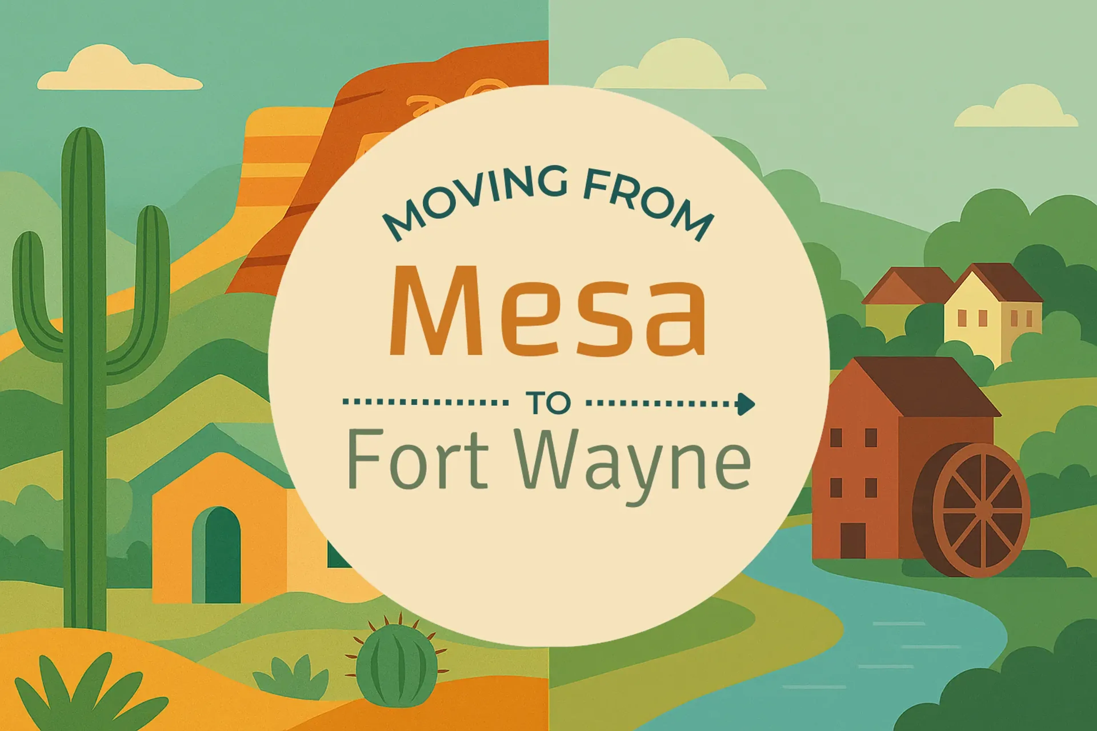 Side-by-side comparison of Mesa to Fort Wayne moving companies
