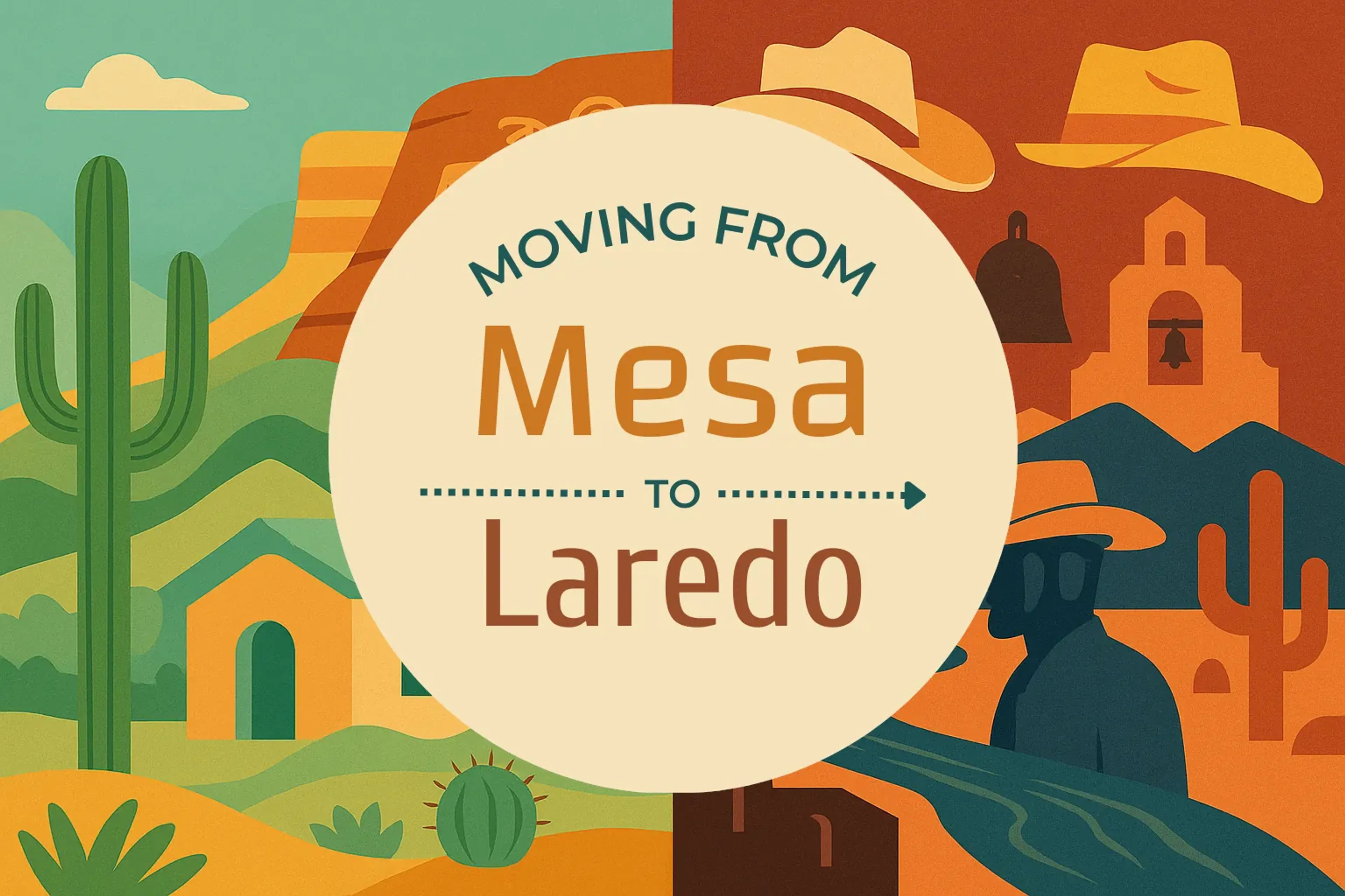 Side-by-side comparison of Mesa to Laredo moving companies