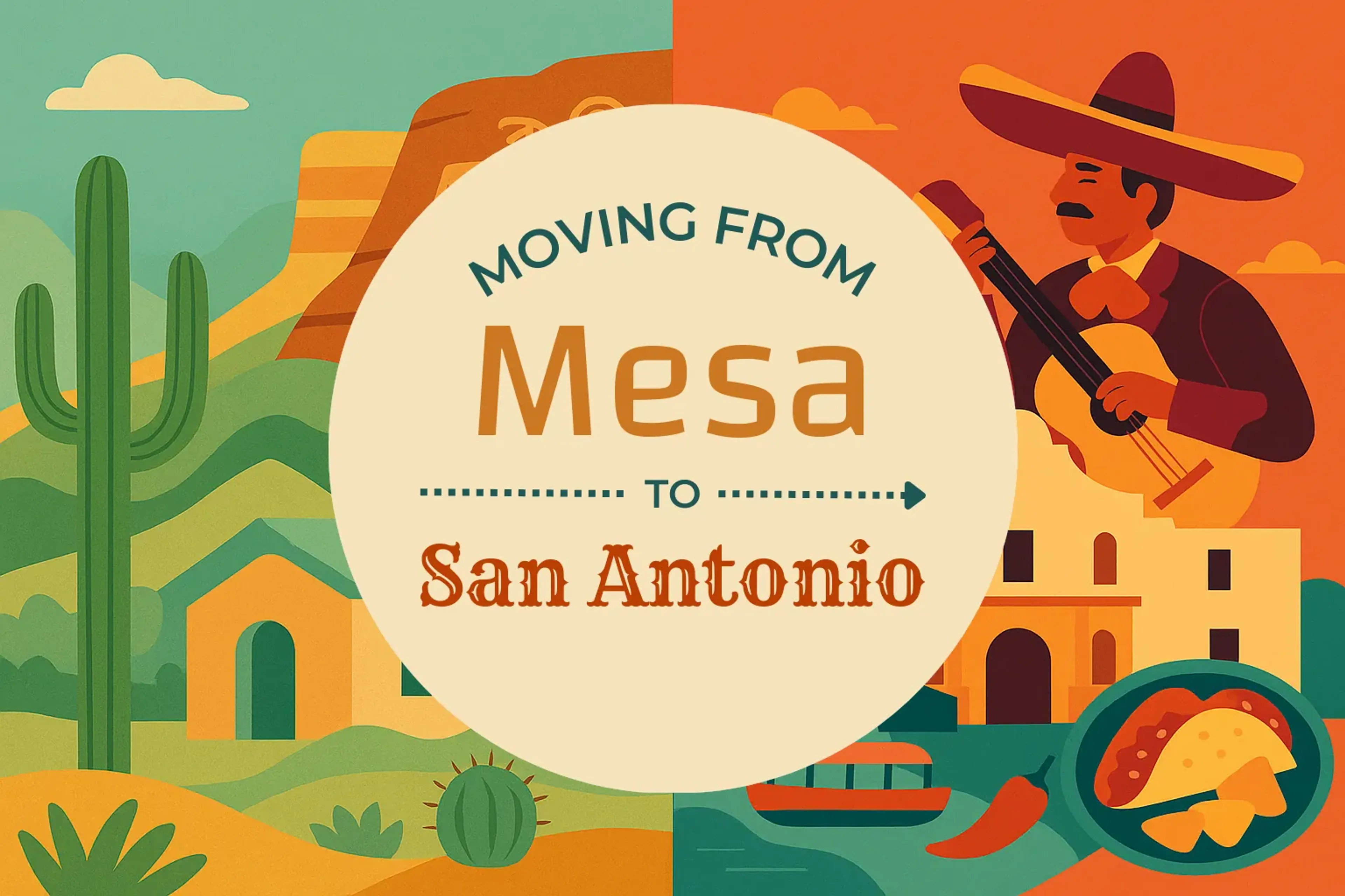 Side-by-side comparison of Mesa to San Antonio moving companies