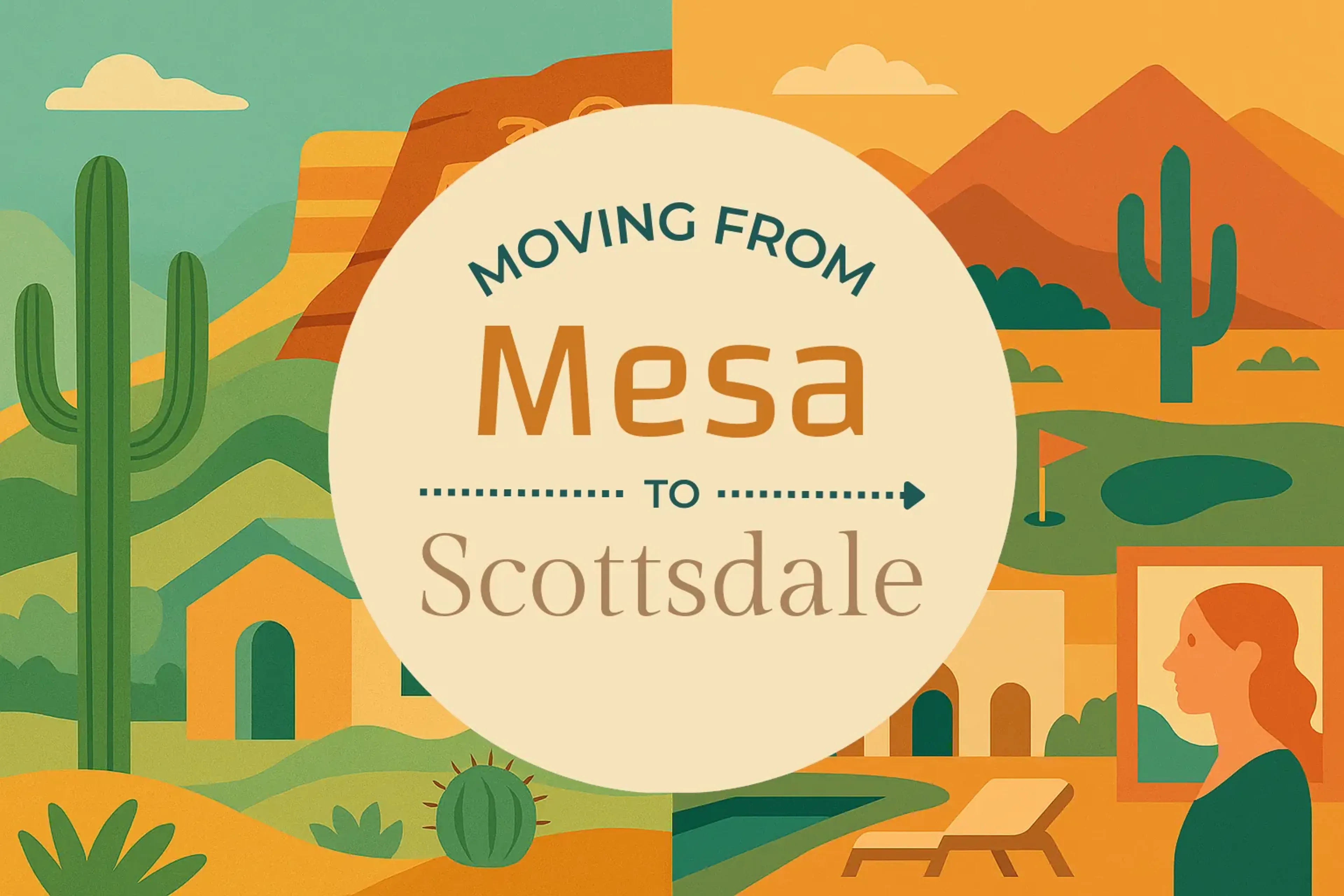 Side-by-side comparison of Mesa to Scottsdale moving companies