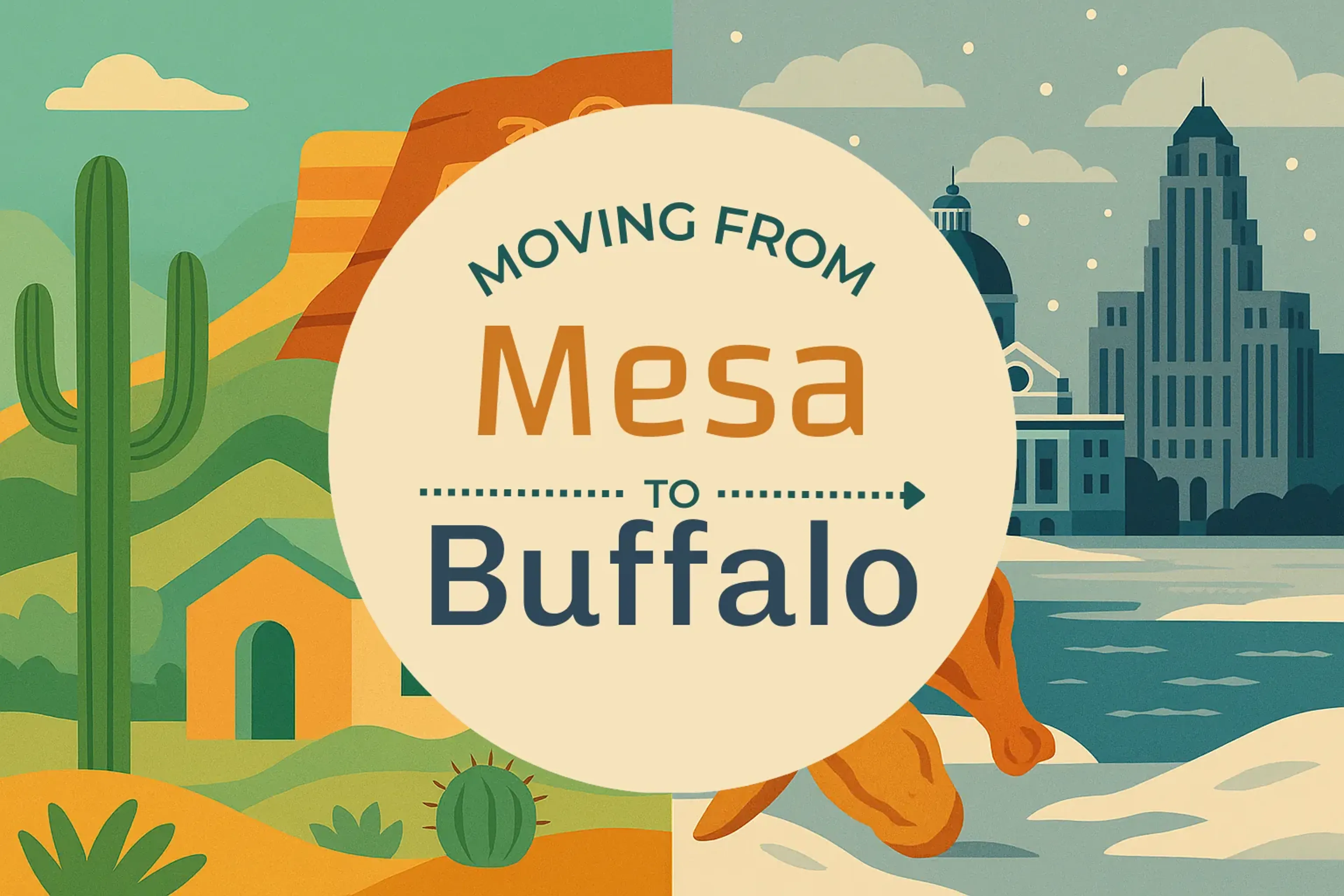Side-by-side comparison of Mesa to Buffalo moving companies