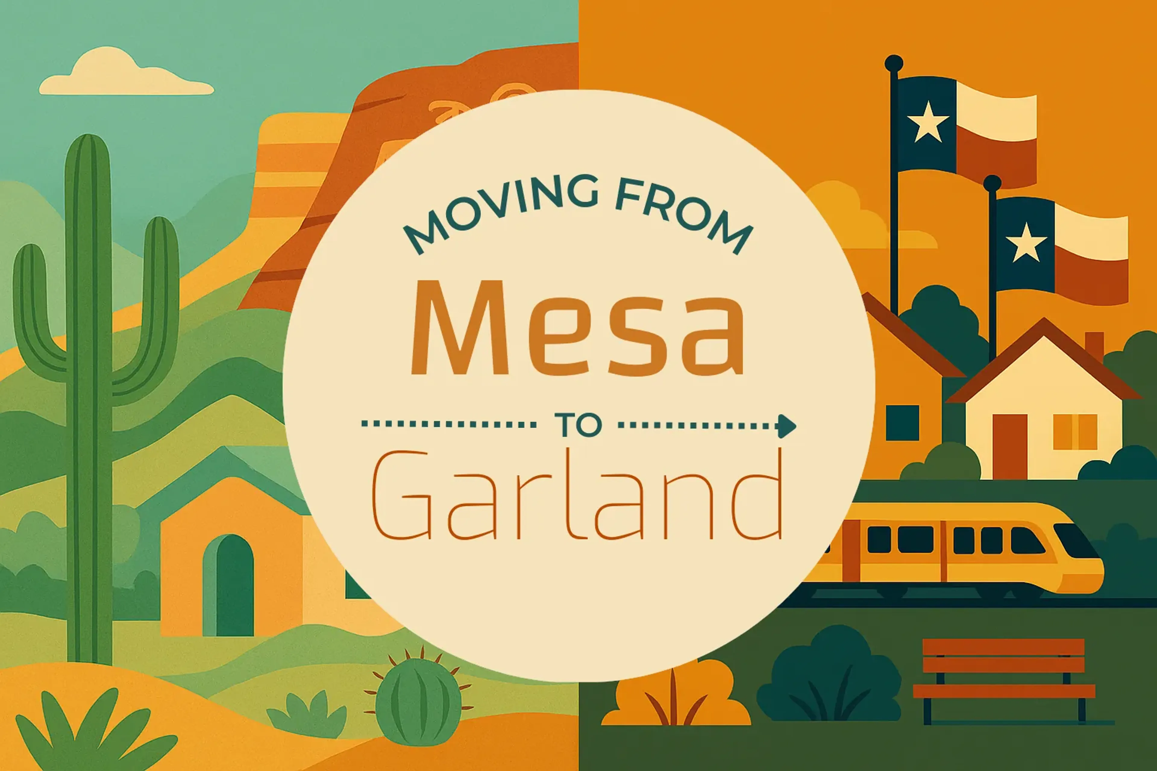 Side-by-side comparison of Mesa to Garland moving companies