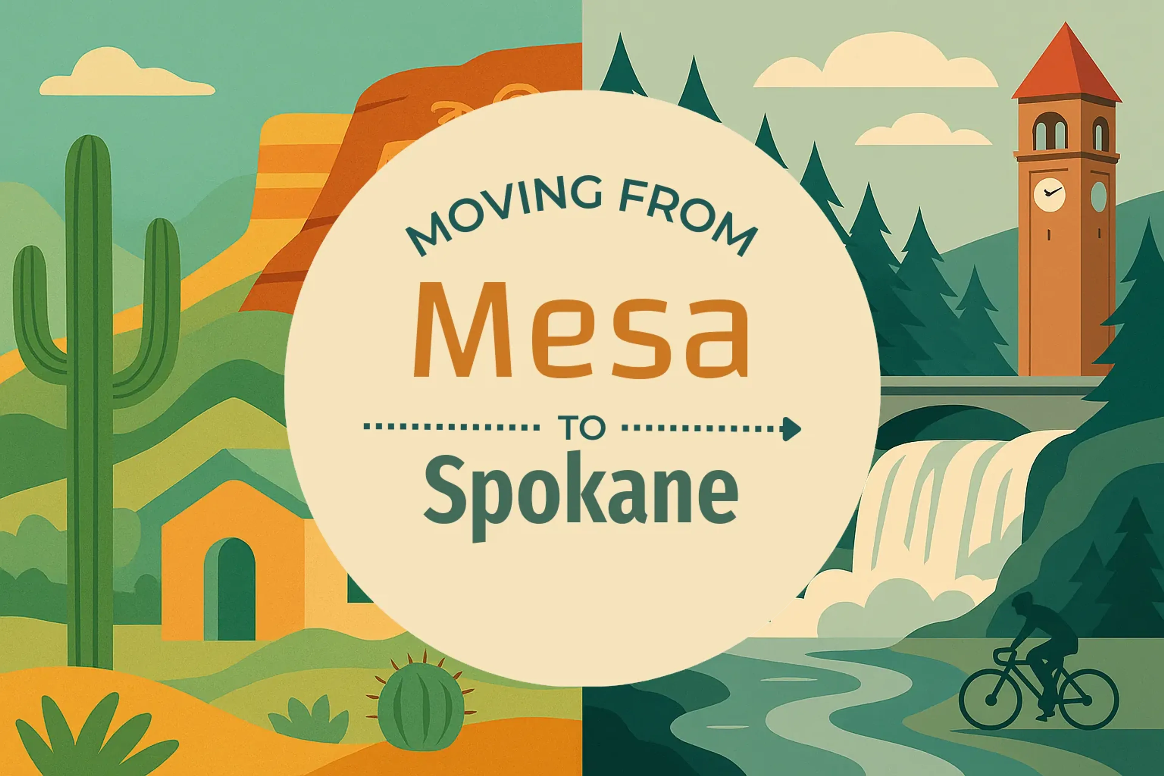 Side-by-side comparison of Mesa to Spokane moving companies