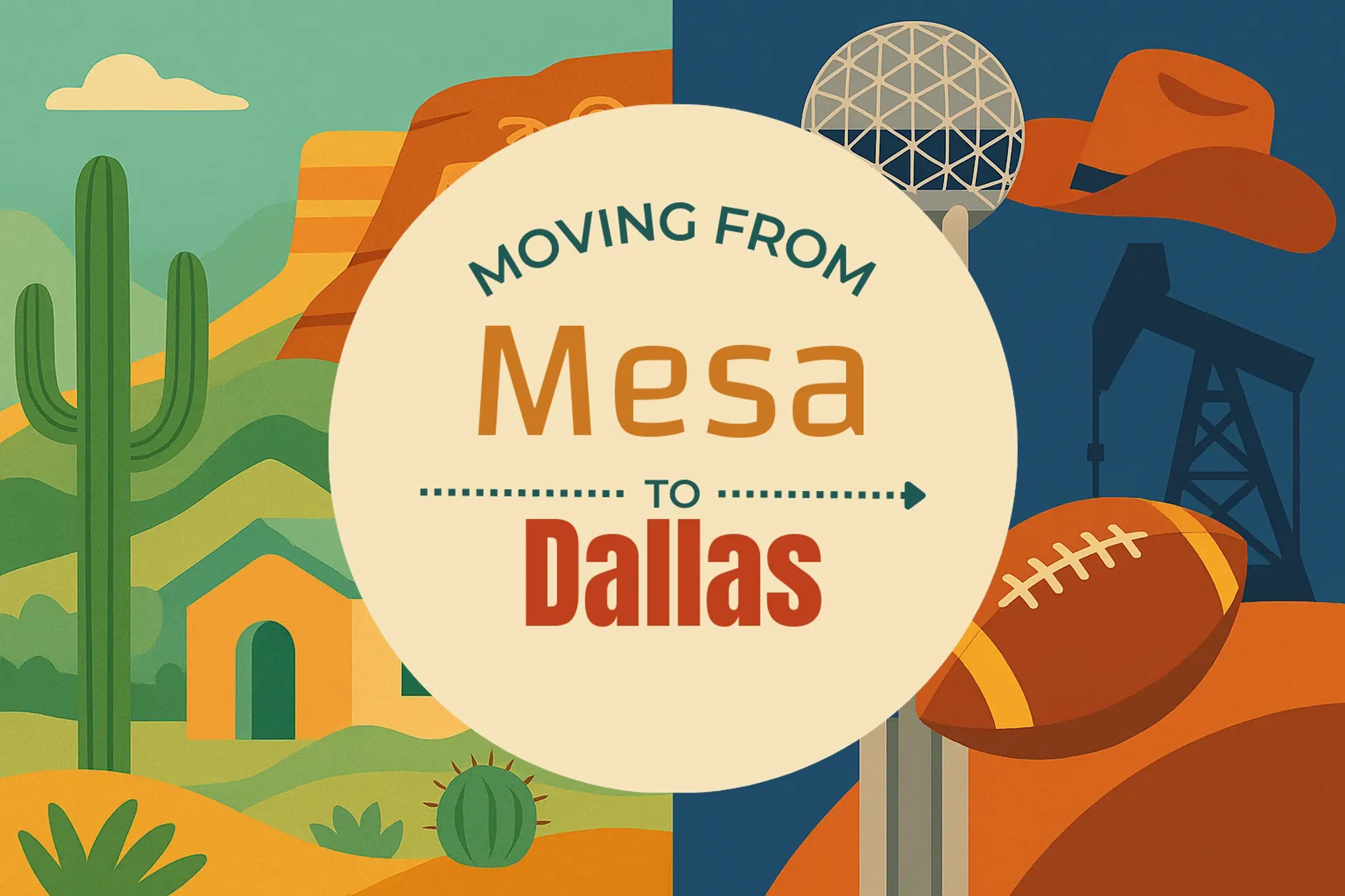 Side-by-side comparison of Mesa to Dallas moving companies
