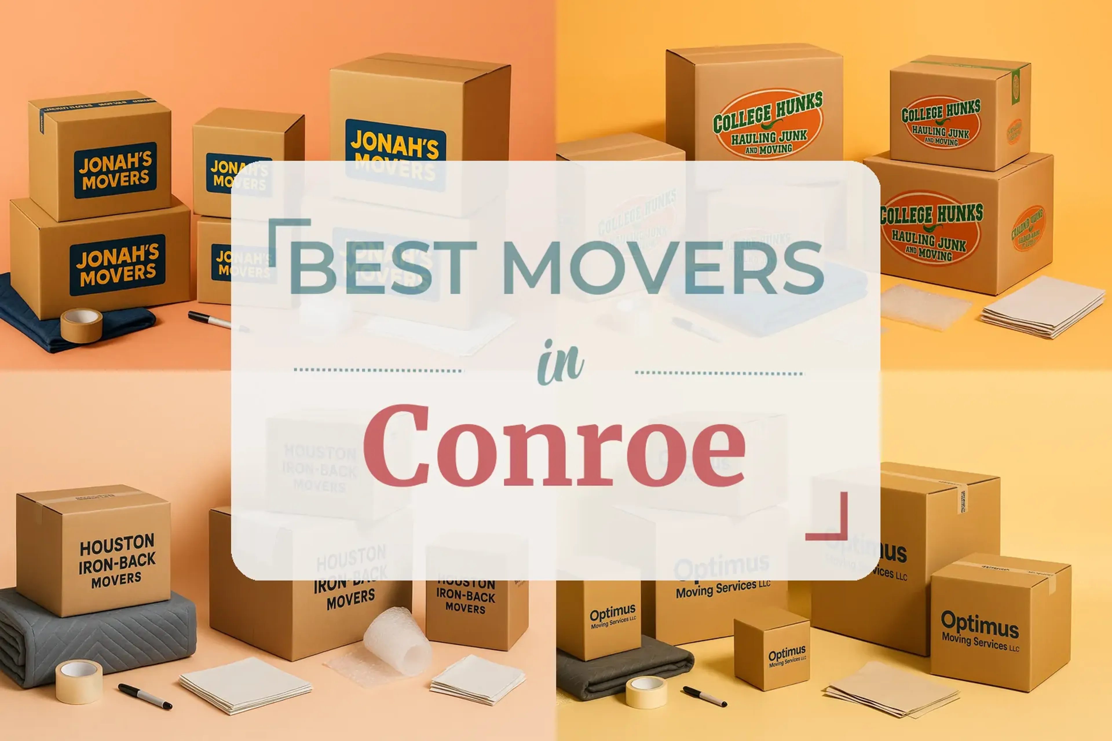 Side-by-side comparison of Conroe moving companies