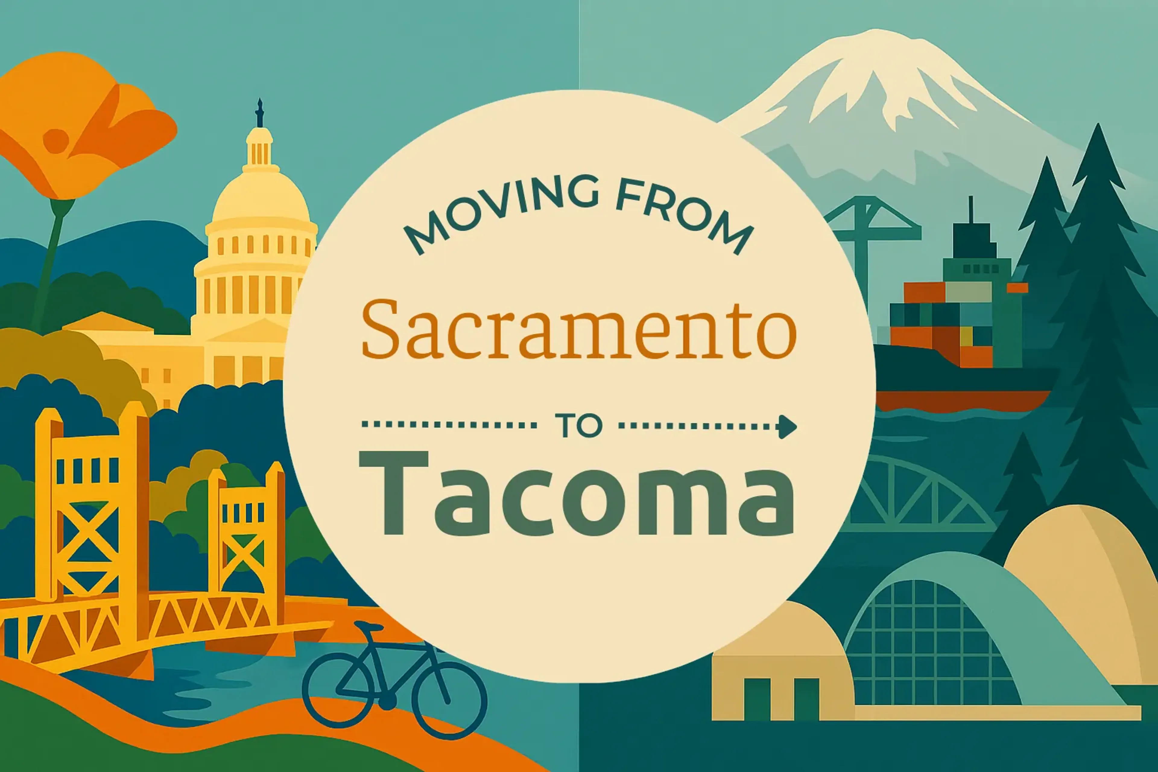 Side-by-side comparison of Sacramento to Tacoma moving companies