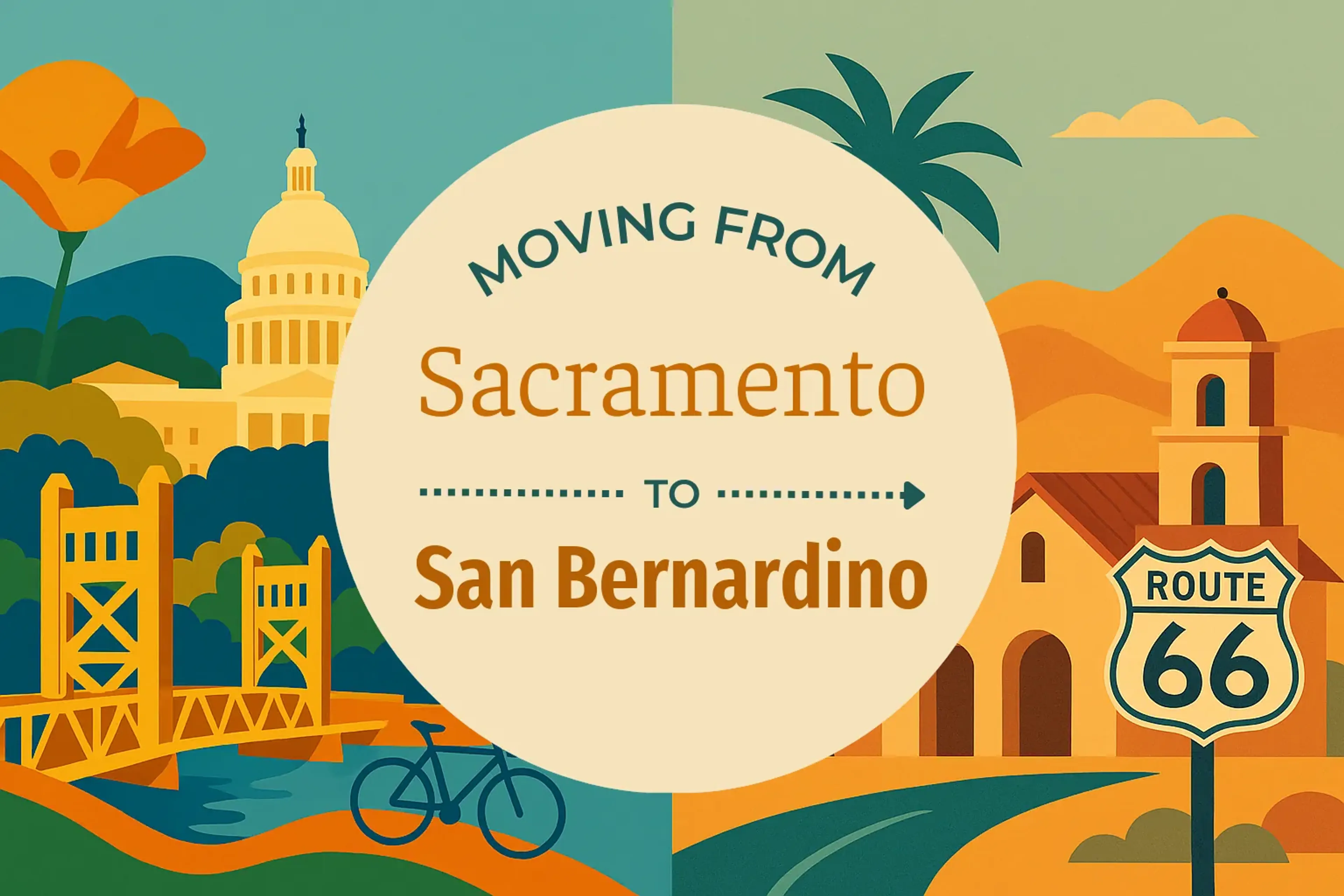 Side-by-side comparison of Sacramento to San Bernardino moving companies