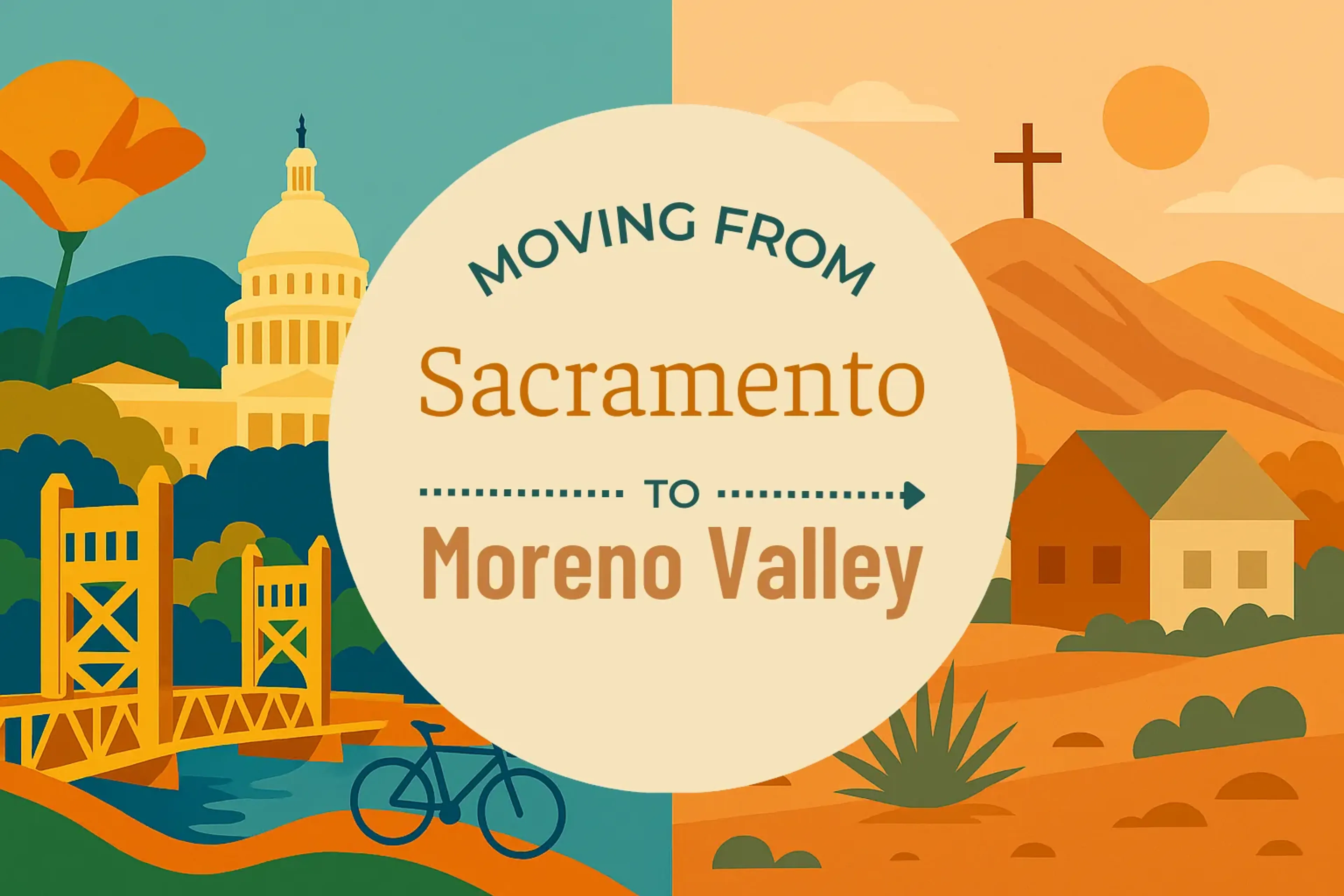 Side-by-side comparison of Sacramento to Moreno Valley moving companies