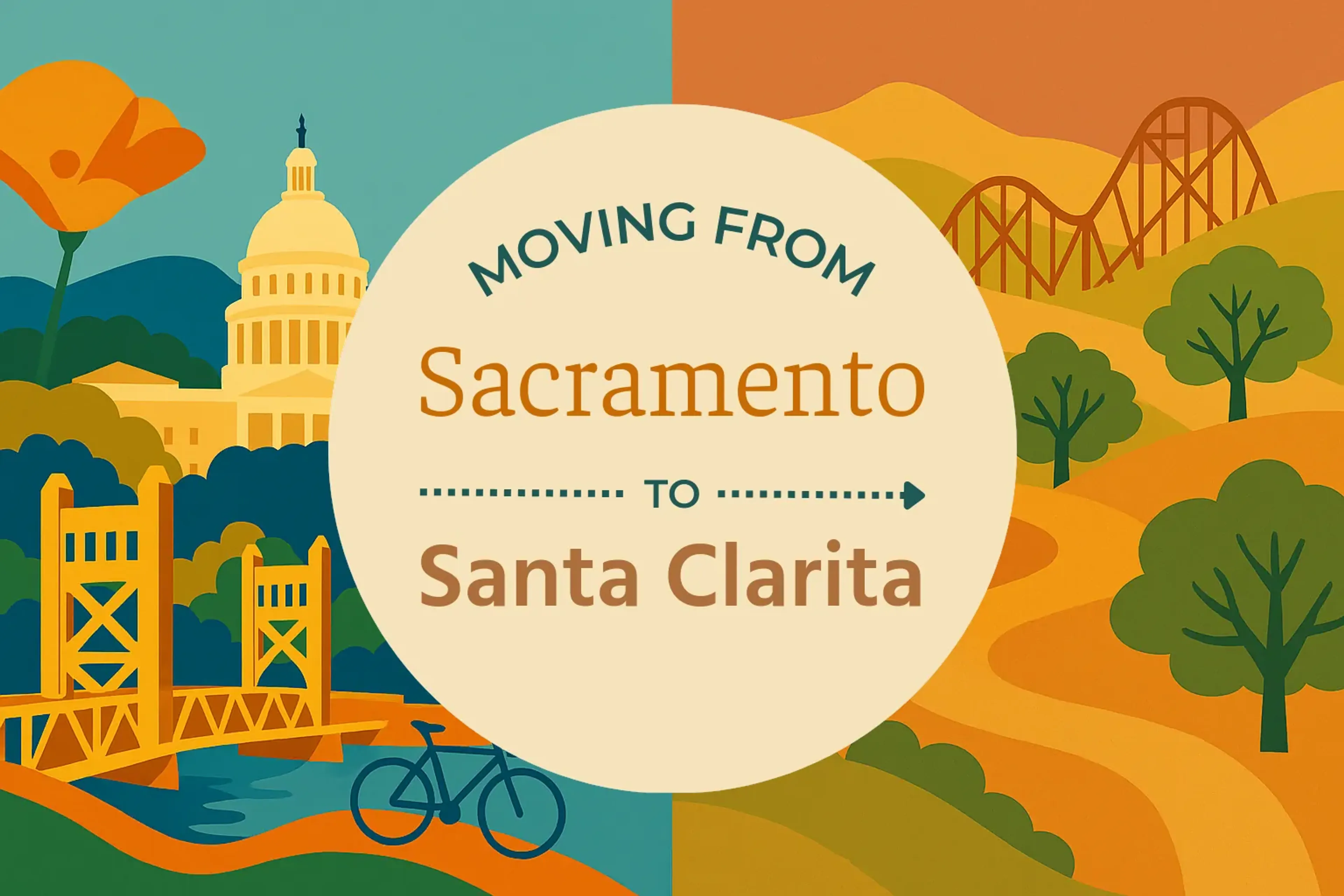 Side-by-side comparison of Sacramento to Santa Clarita moving companies