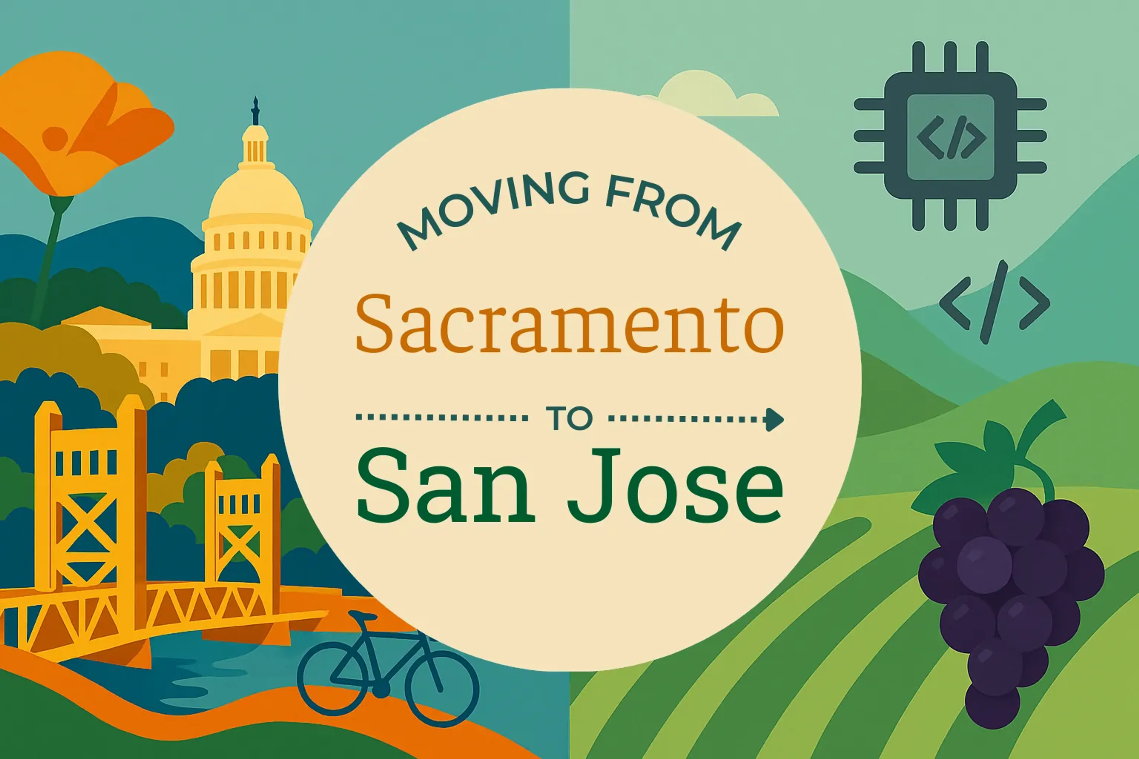 Side-by-side comparison of Sacramento to San Jose moving companies