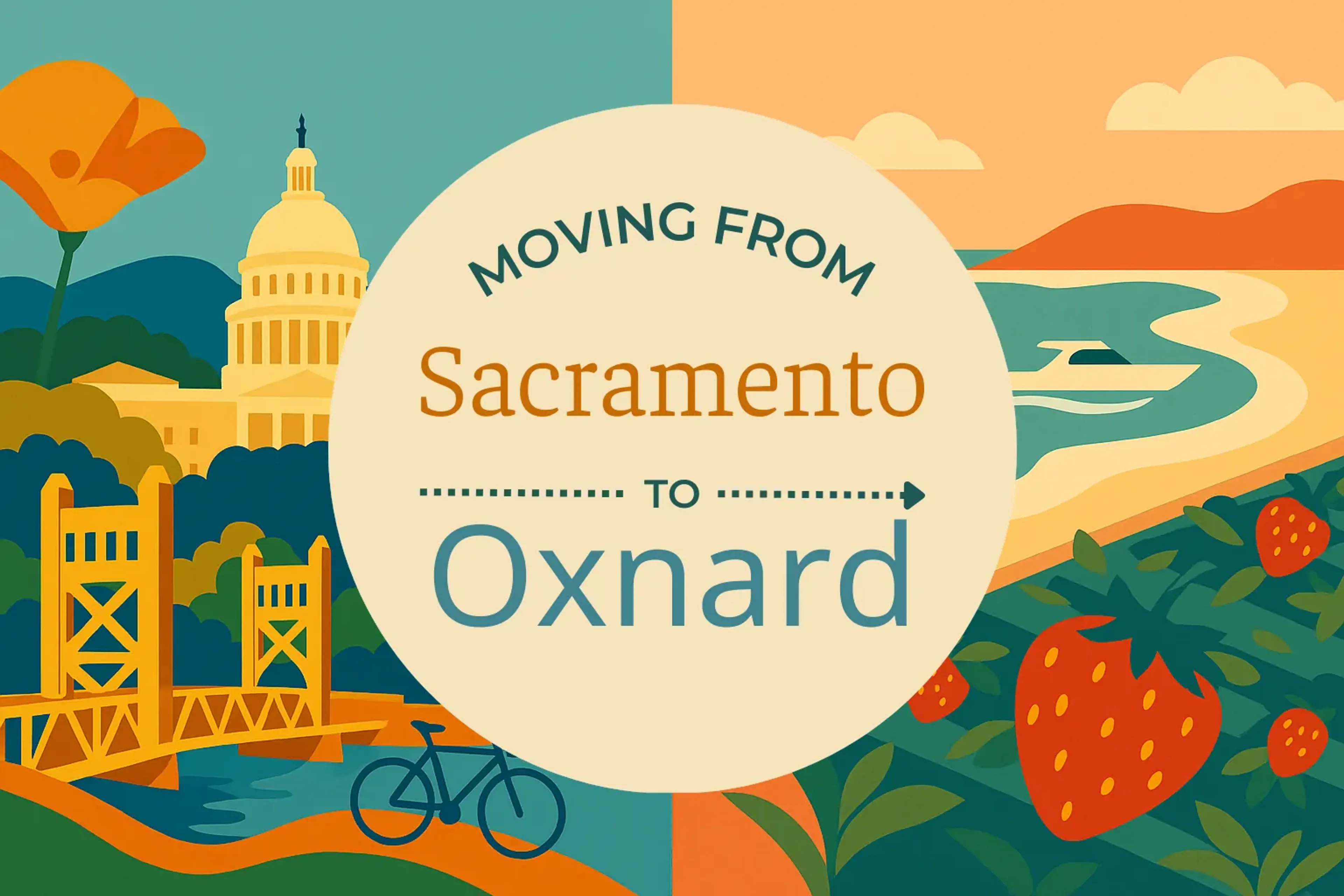 Side-by-side comparison of Sacramento to Oxnard moving companies