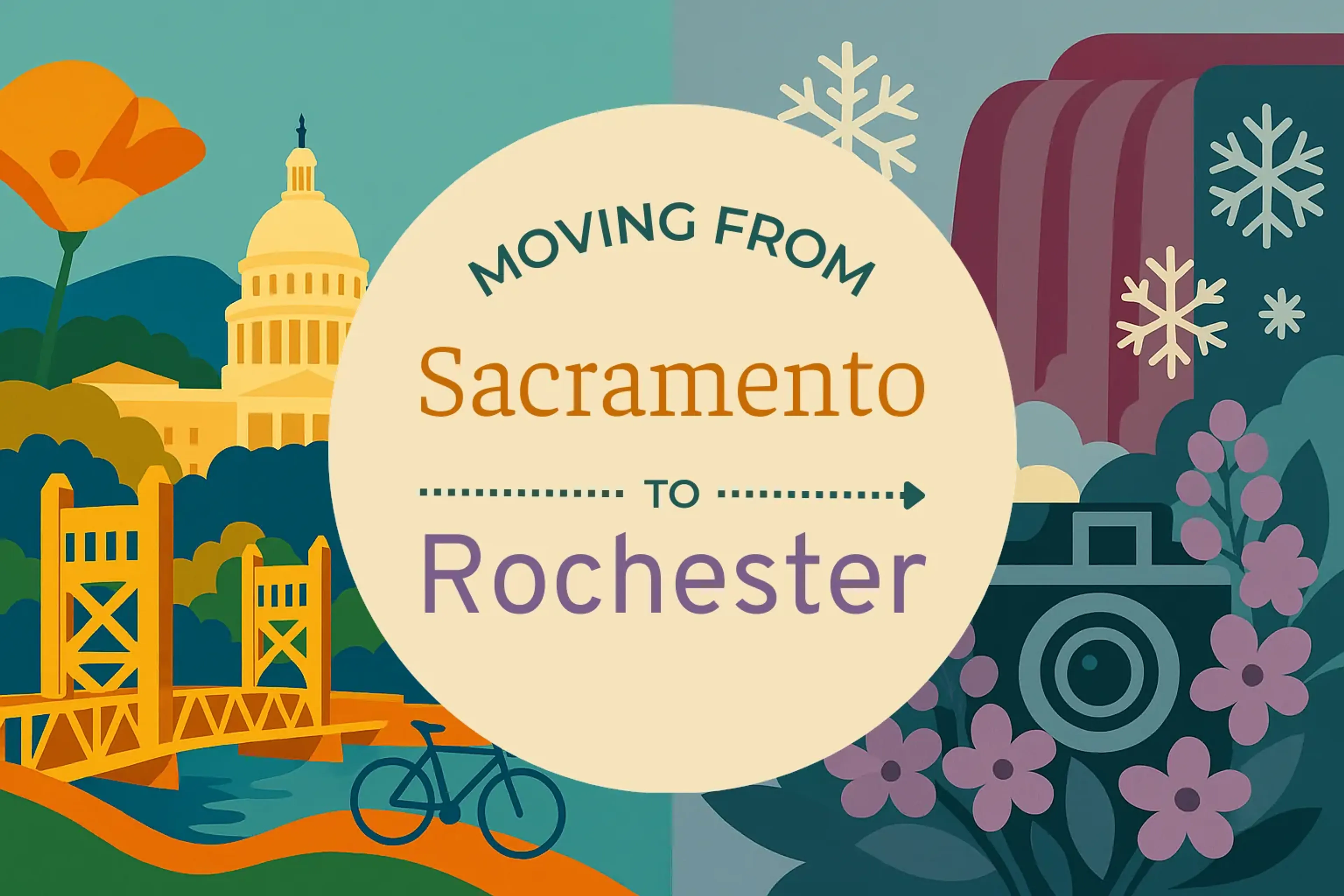 Side-by-side comparison of Sacramento to Rochester moving companies
