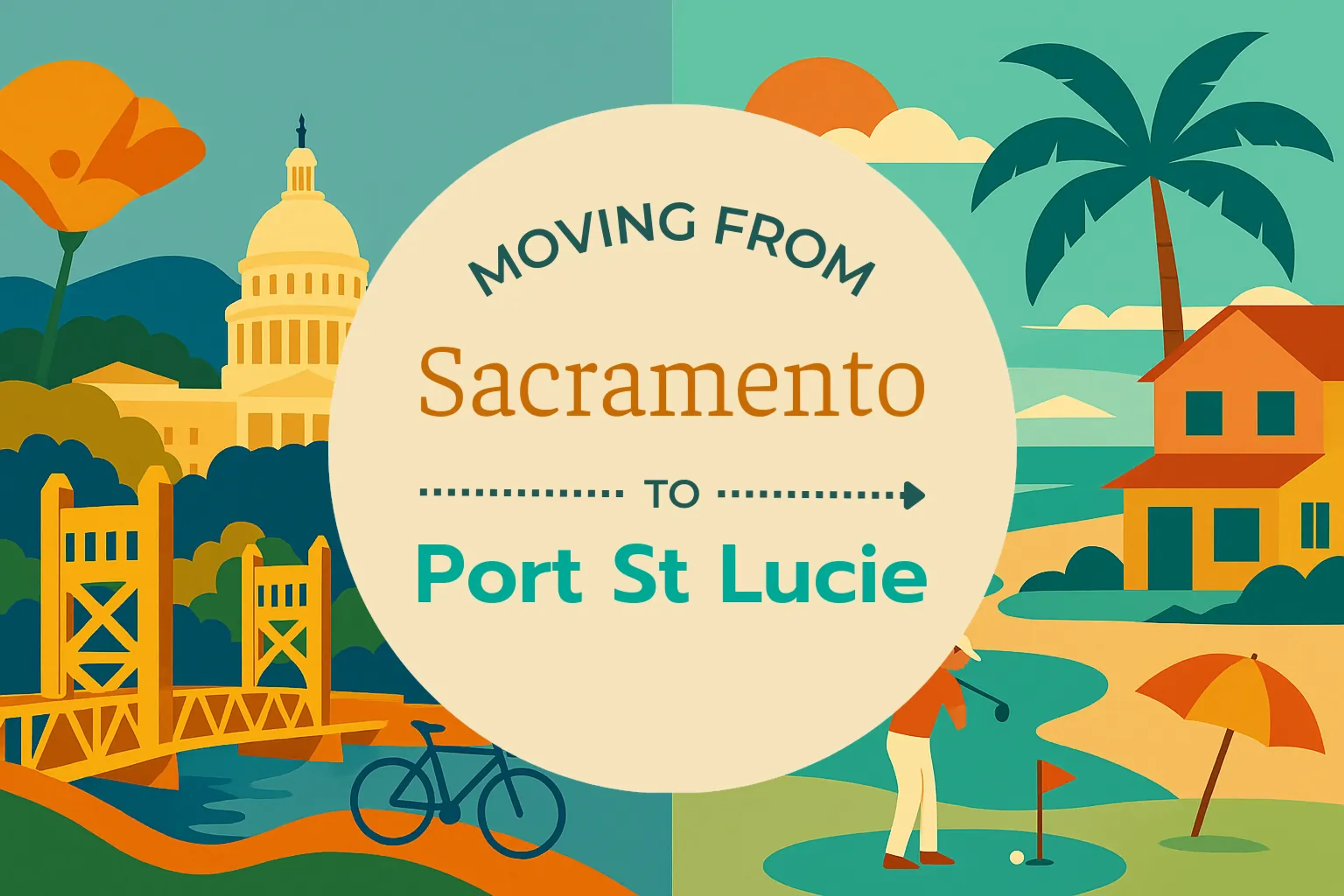 Side-by-side comparison of Sacramento to Port St. Lucie moving companies