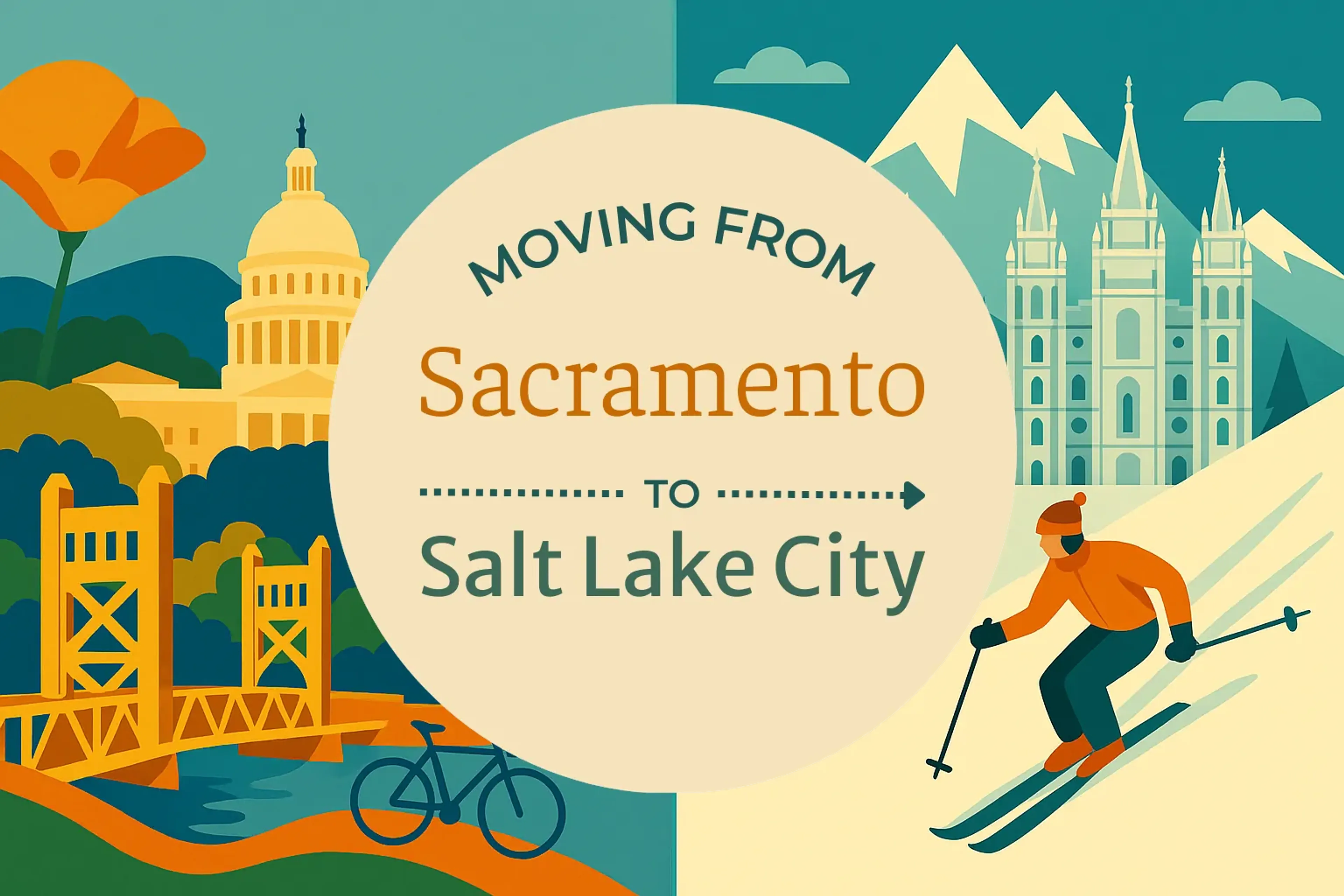 Side-by-side comparison of Sacramento to Salt Lake City moving companies