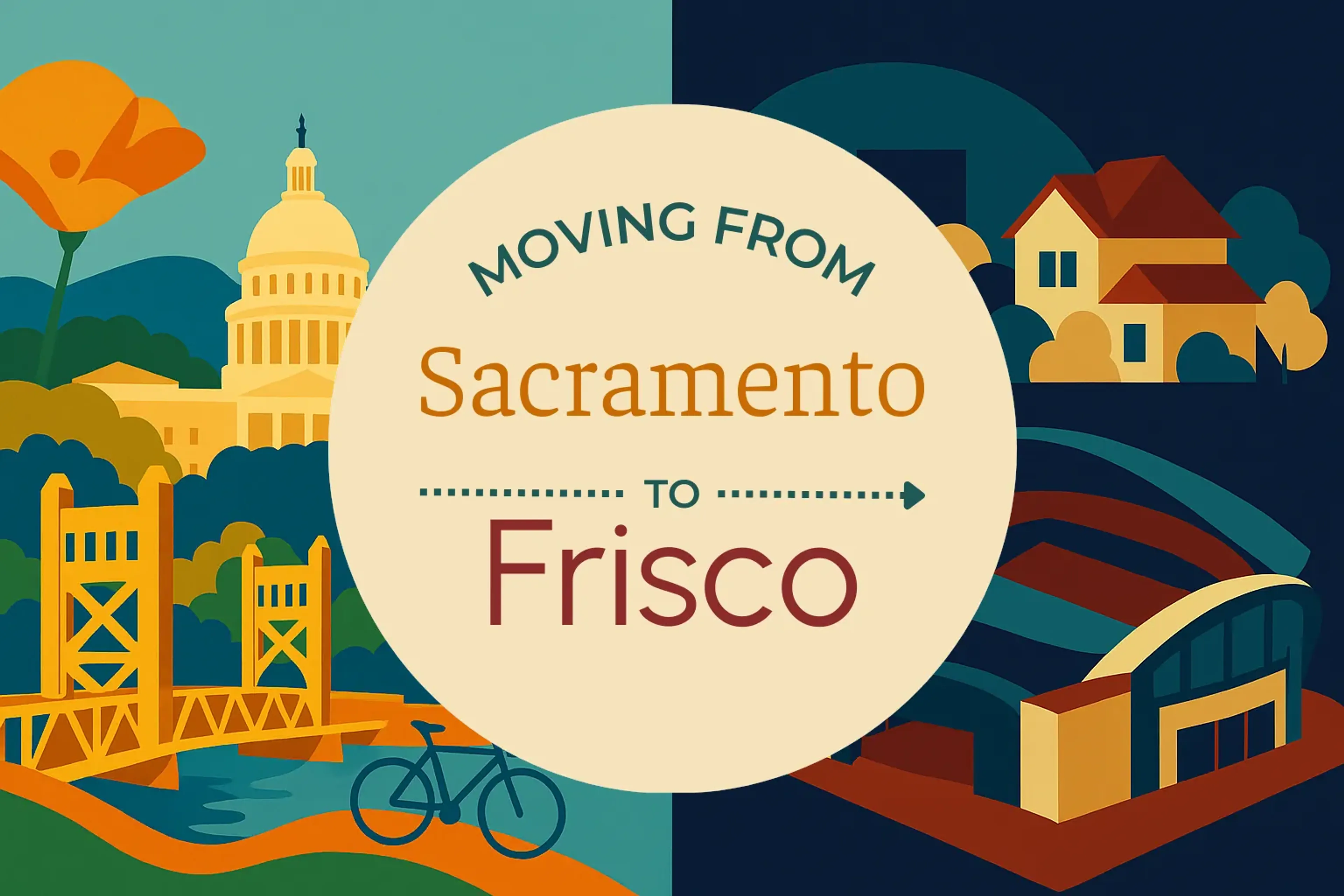 Side-by-side comparison of Sacramento to Frisco moving companies