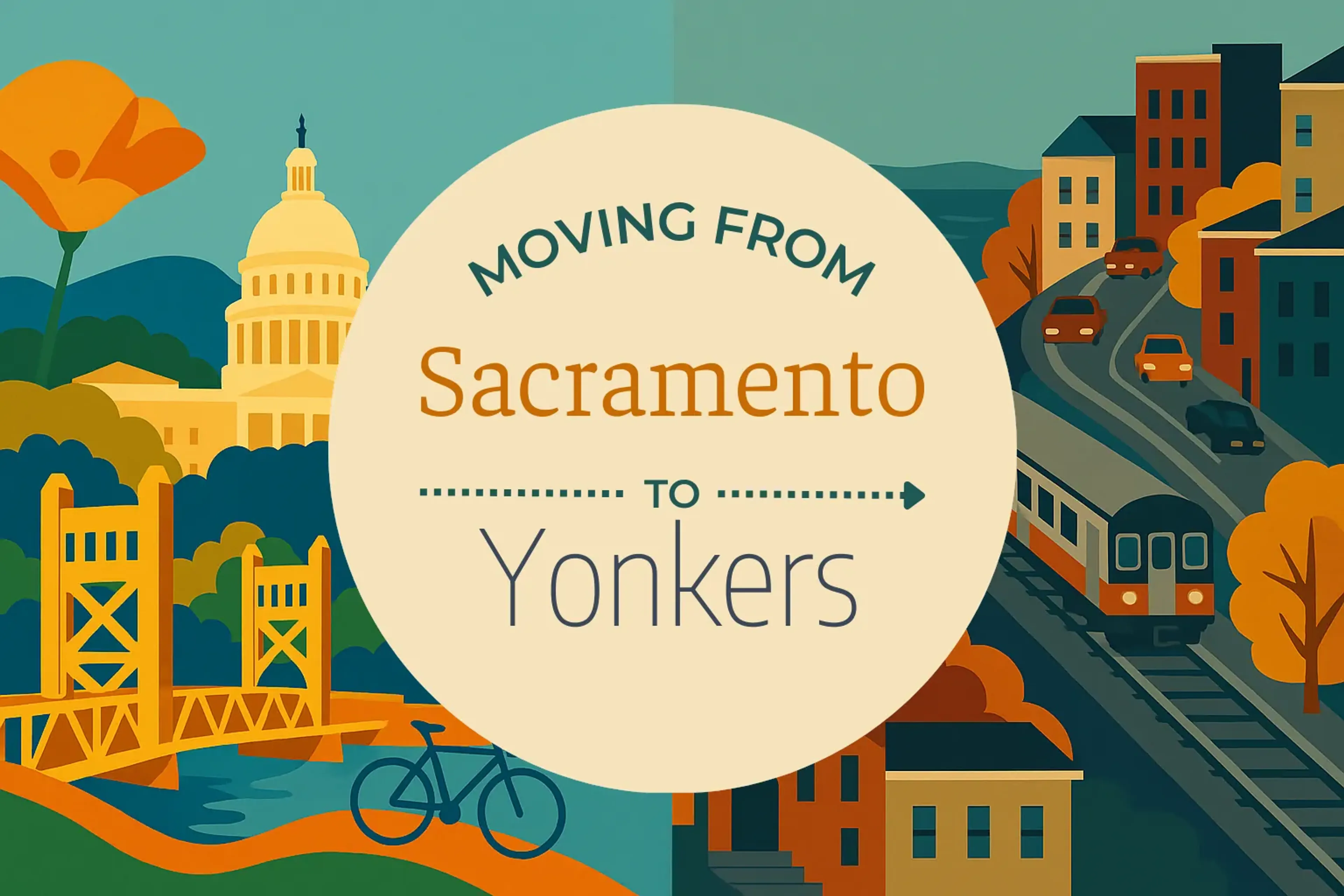 Side-by-side comparison of Sacramento to Yonkers moving companies