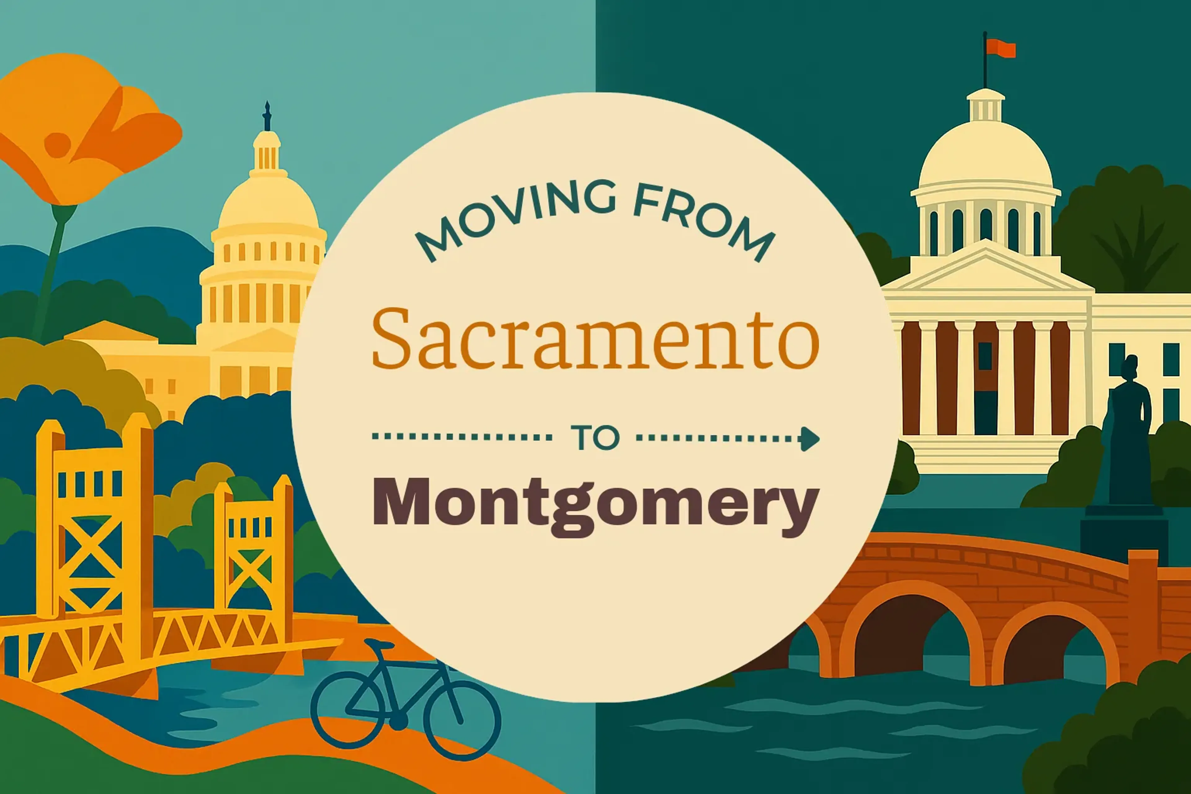 Side-by-side comparison of Sacramento to Montgomery moving companies