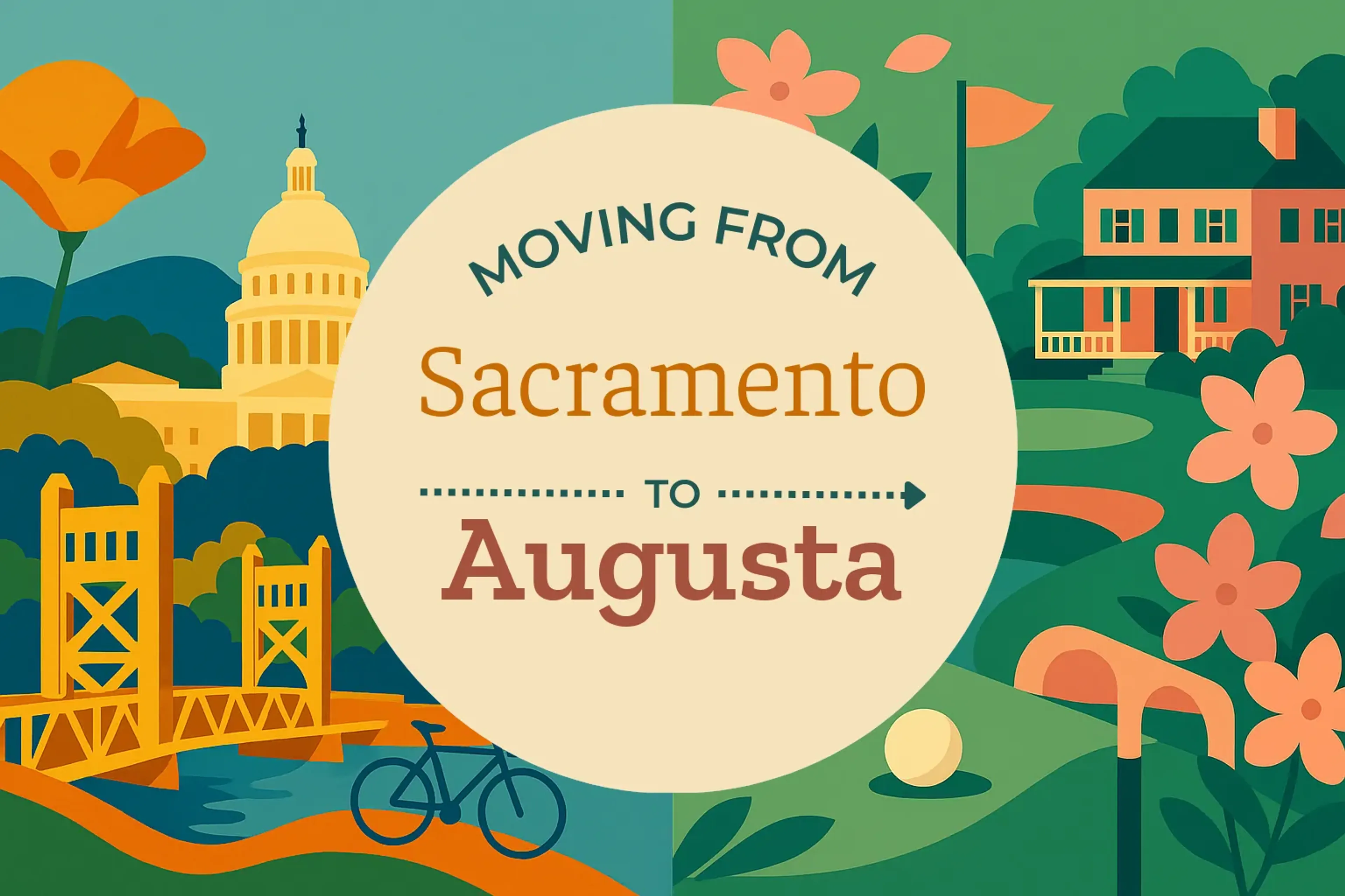 Side-by-side comparison of Sacramento to Augusta moving companies