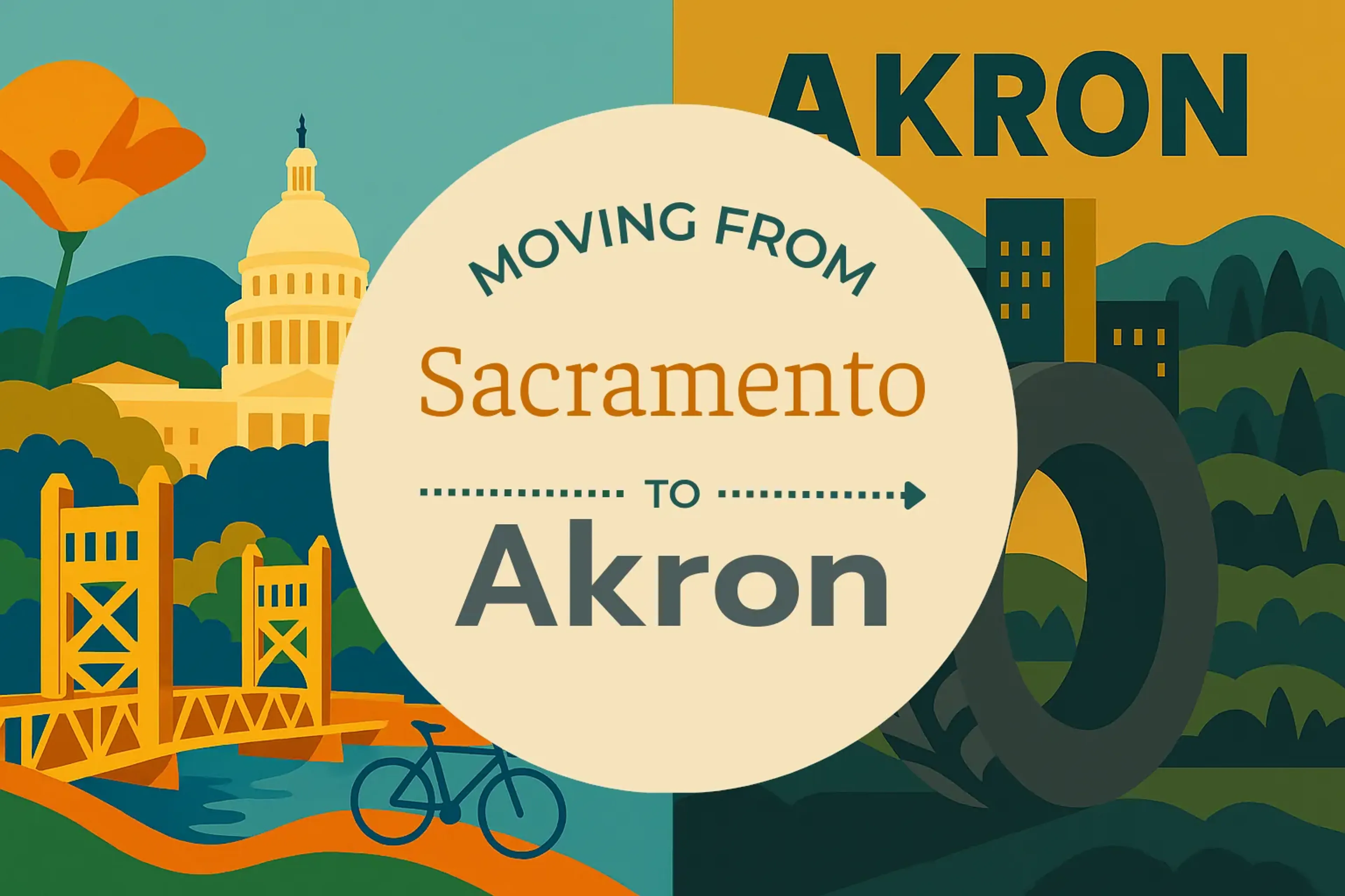 Side-by-side comparison of Sacramento to Akron moving companies