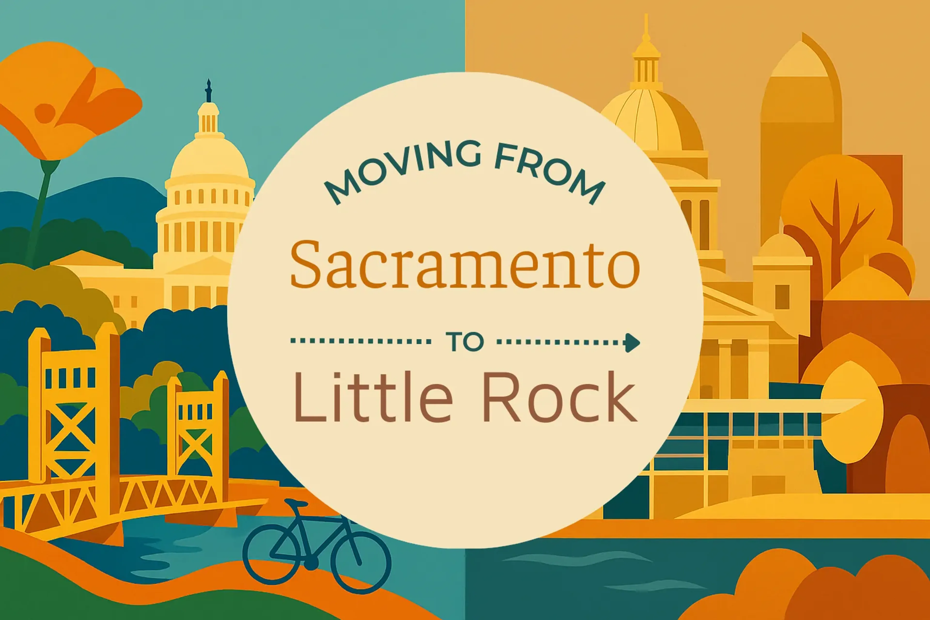 Side-by-side comparison of Sacramento to Little Rock moving companies