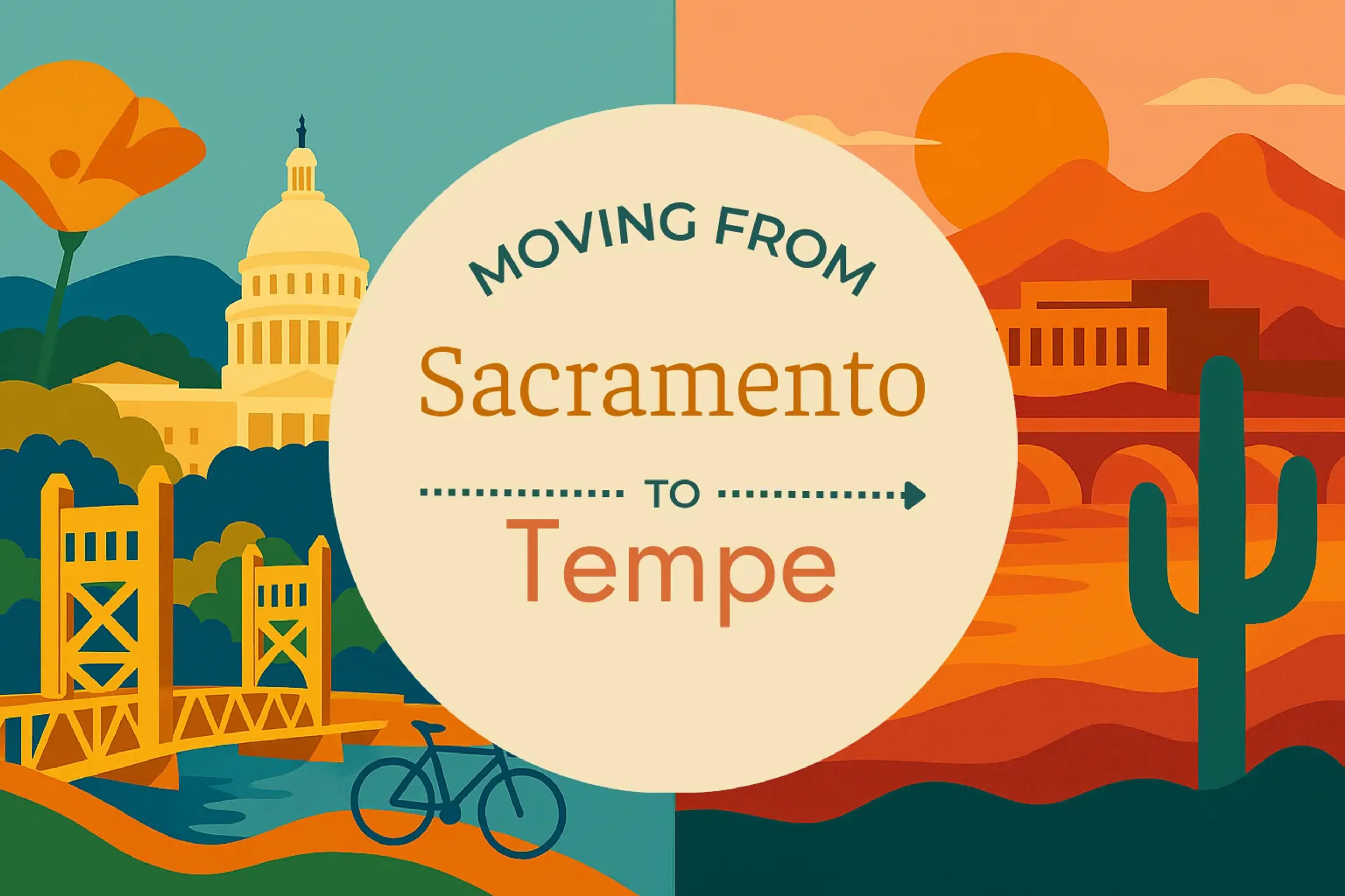 Side-by-side comparison of Sacramento to Tempe moving companies