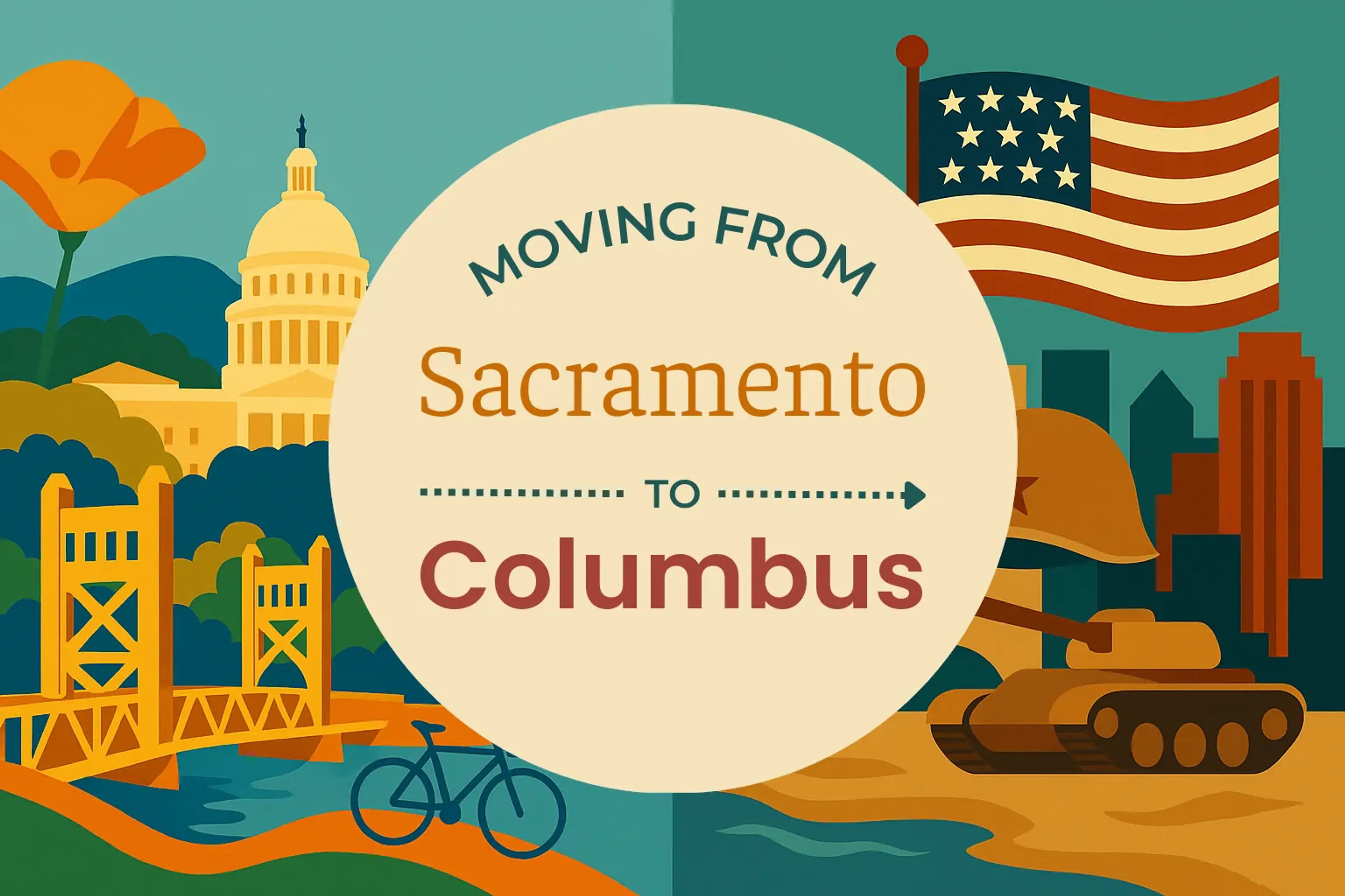 Side-by-side comparison of Sacramento to Columbus moving companies