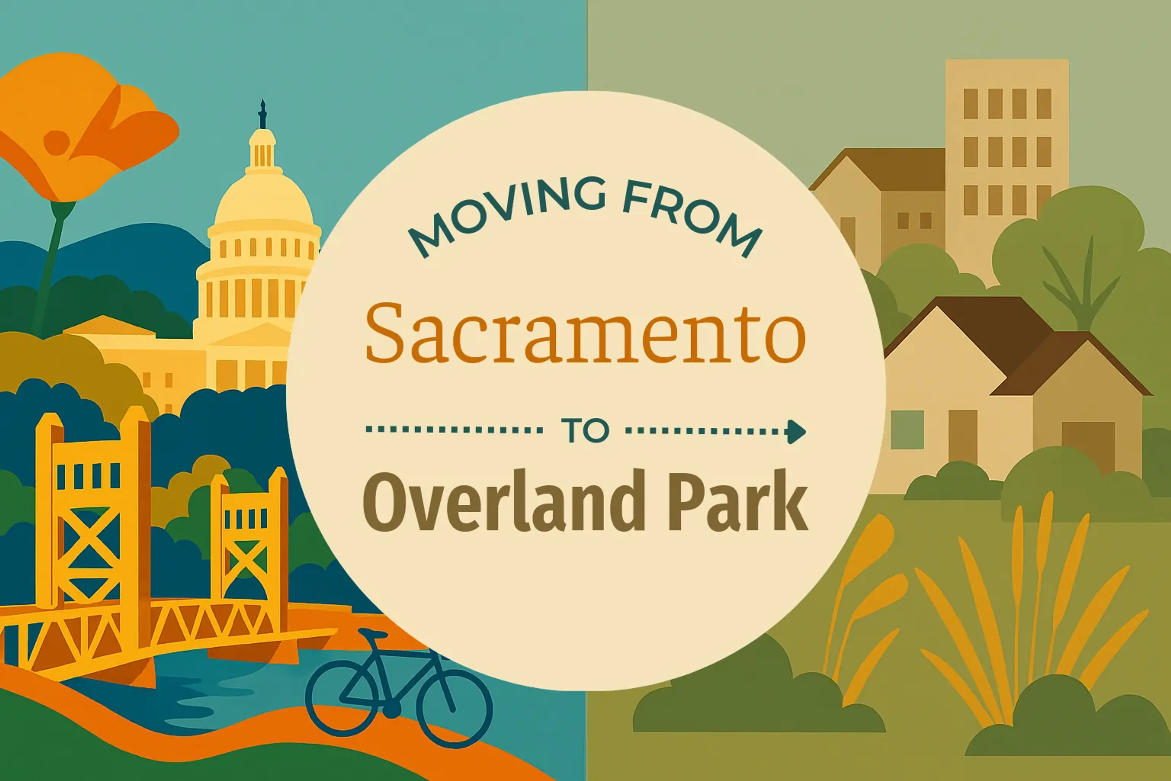 Side-by-side comparison of Sacramento to Overland Park moving companies