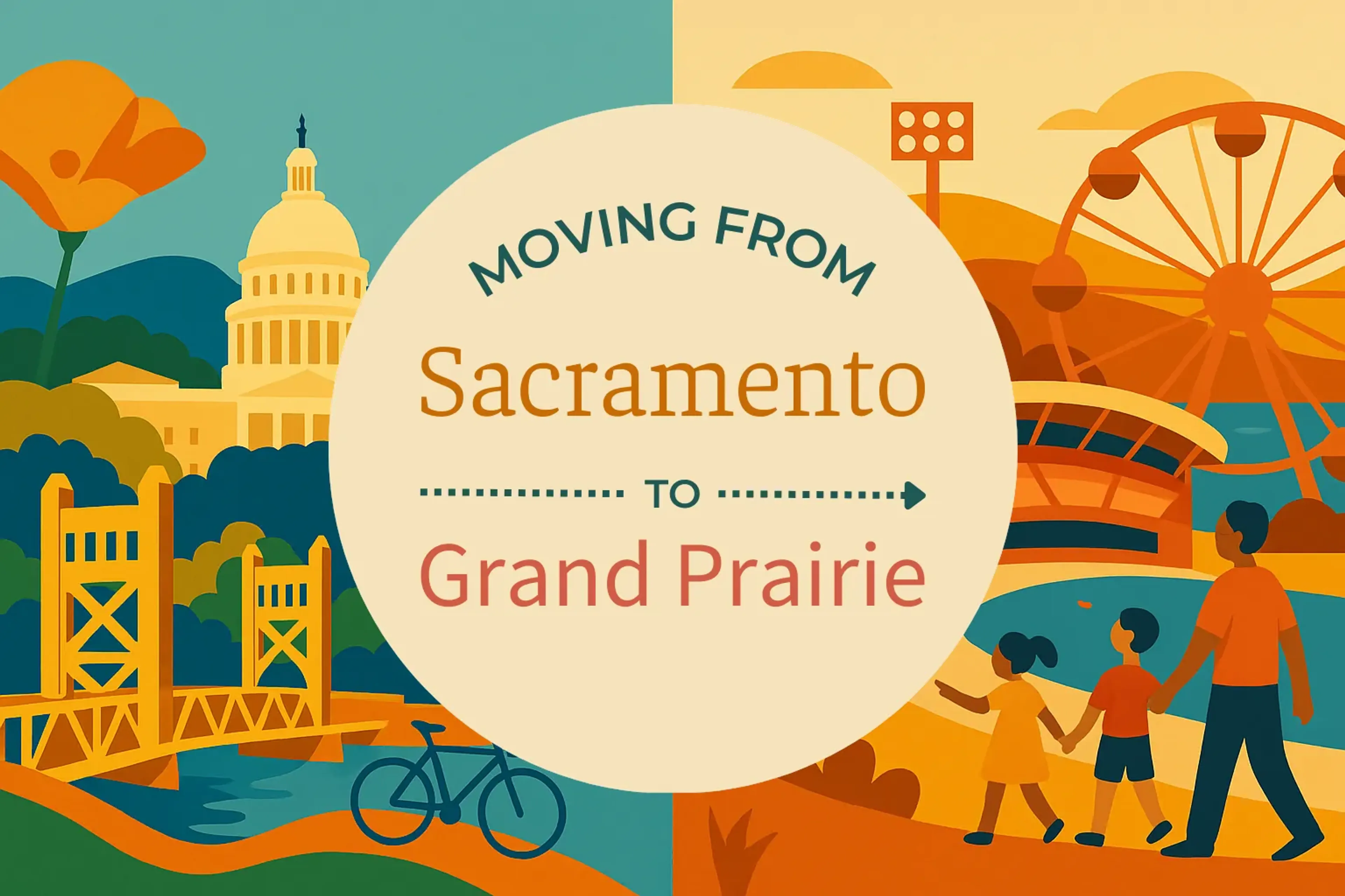 Side-by-side comparison of Sacramento to Grand Prairie moving companies
