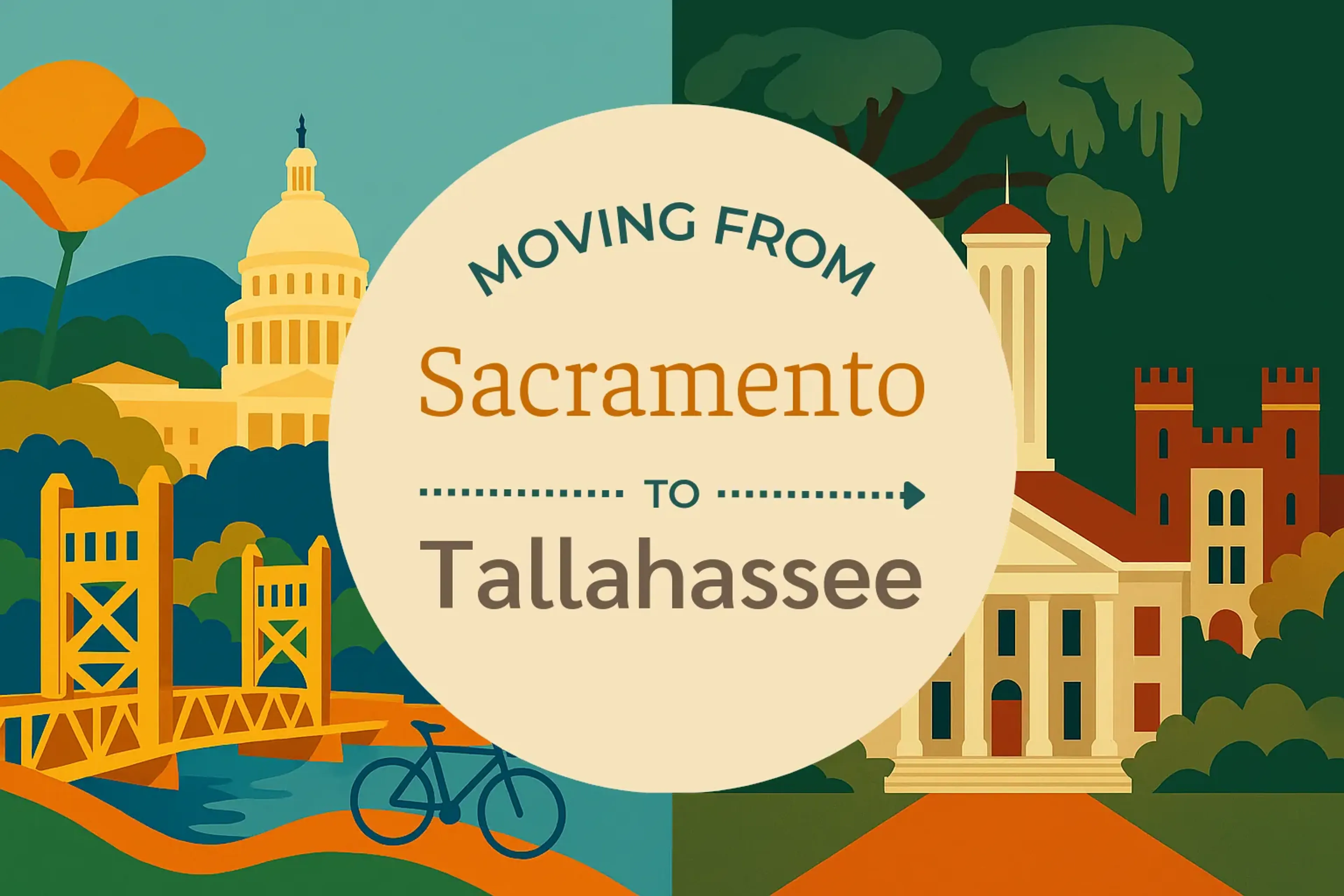 Side-by-side comparison of Sacramento to Tallahassee moving companies