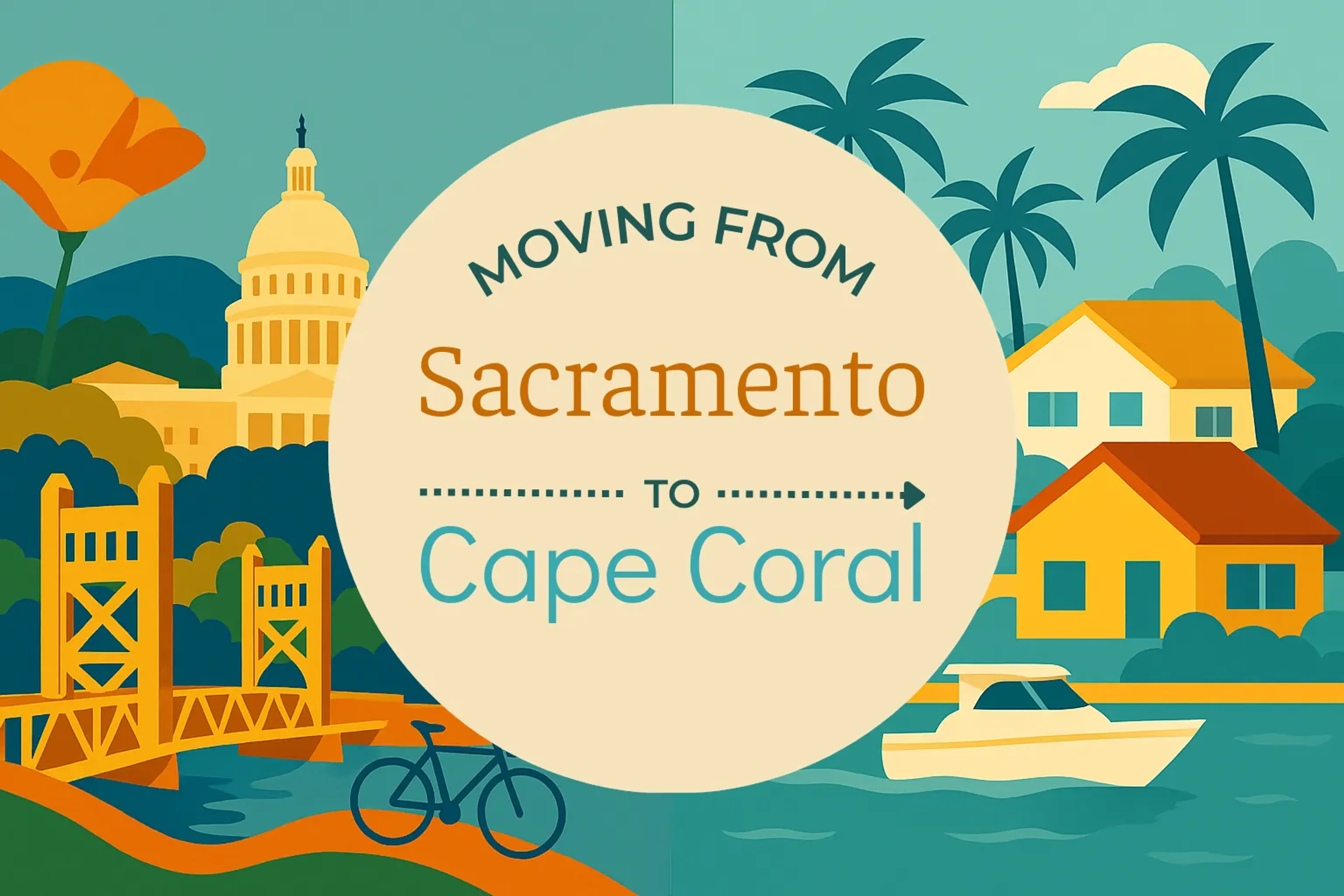 Side-by-side comparison of Sacramento to Cape Coral moving companies