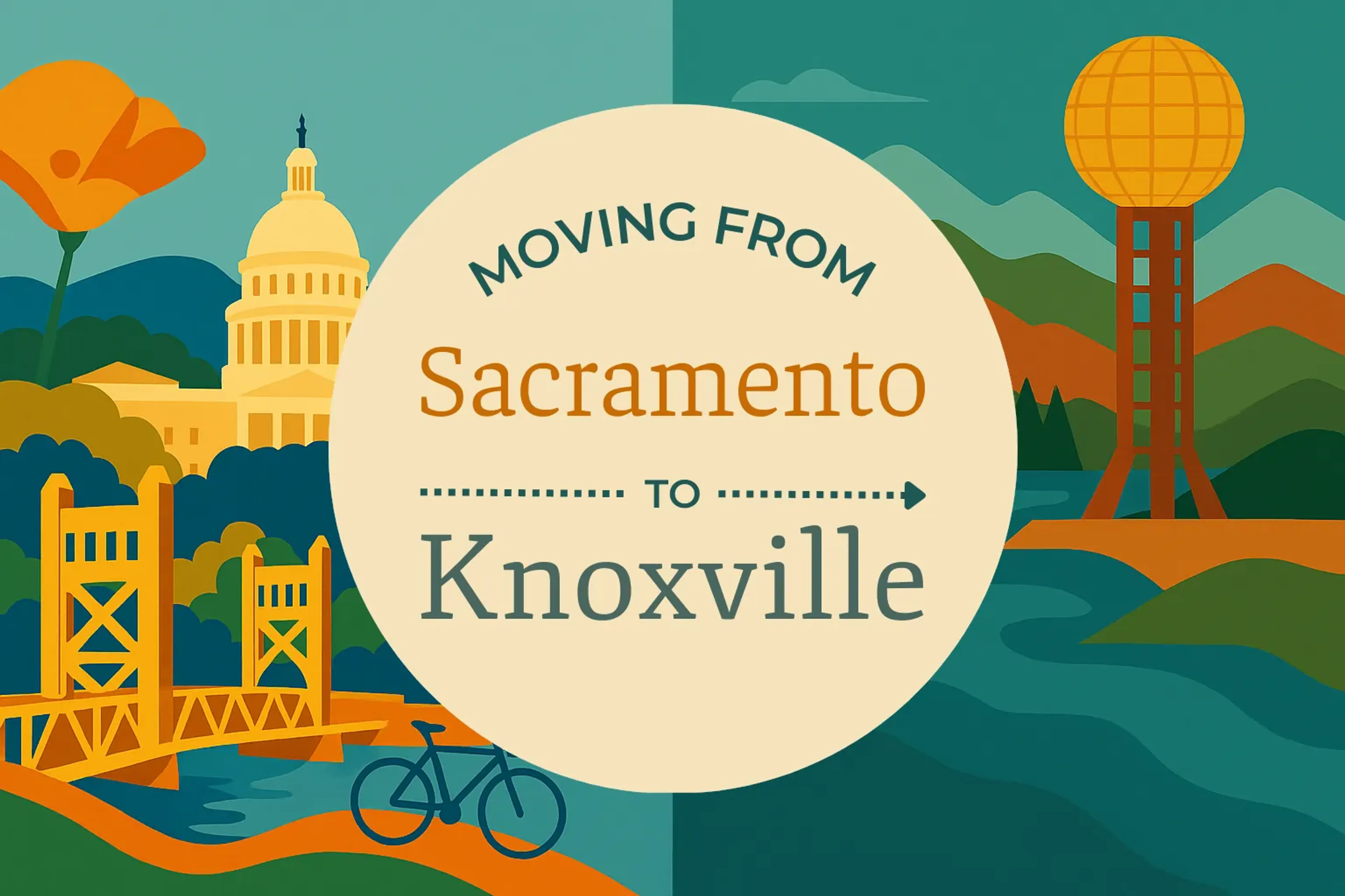Side-by-side comparison of Sacramento to Knoxville moving companies