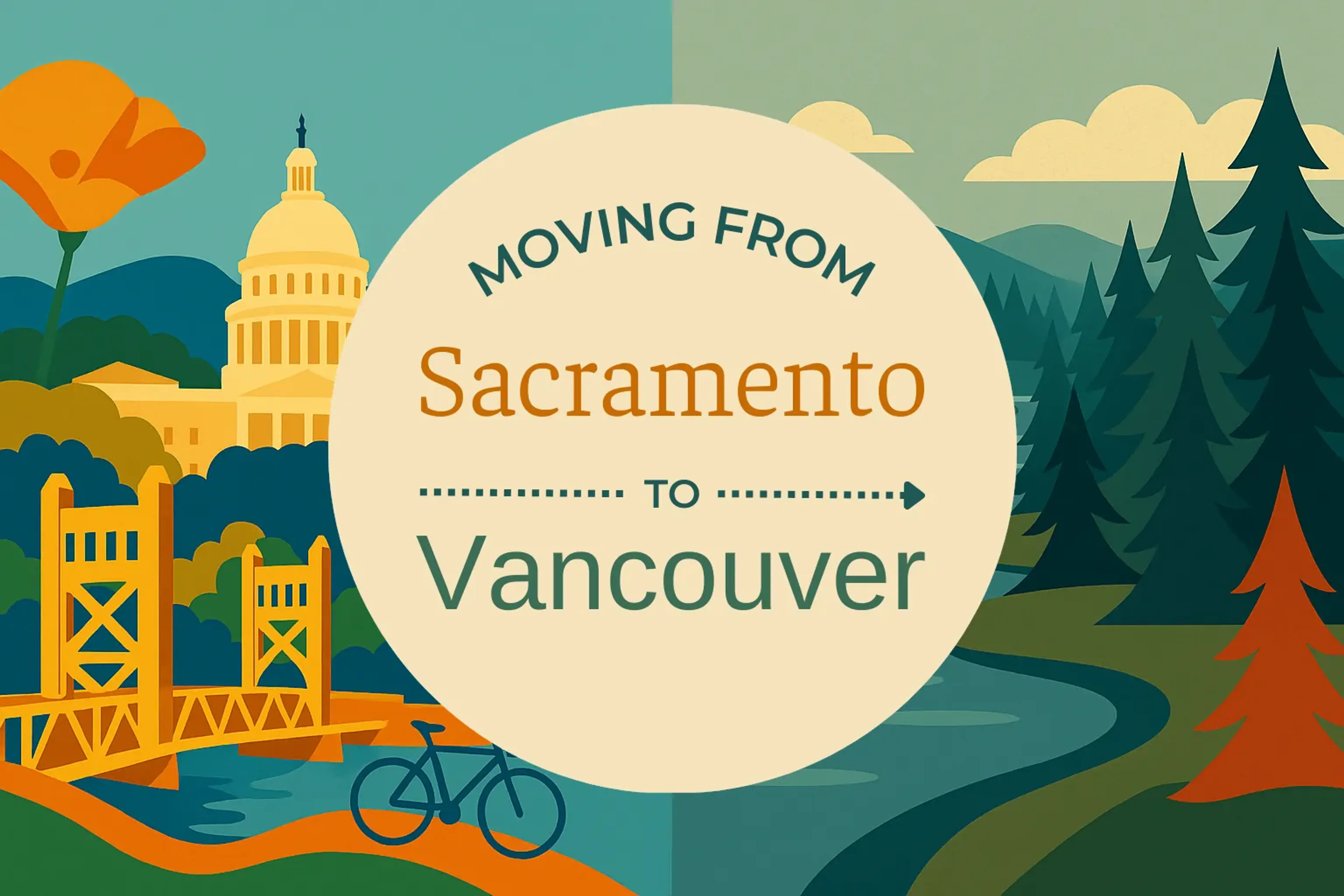 Side-by-side comparison of Sacramento to Vancouver moving companies