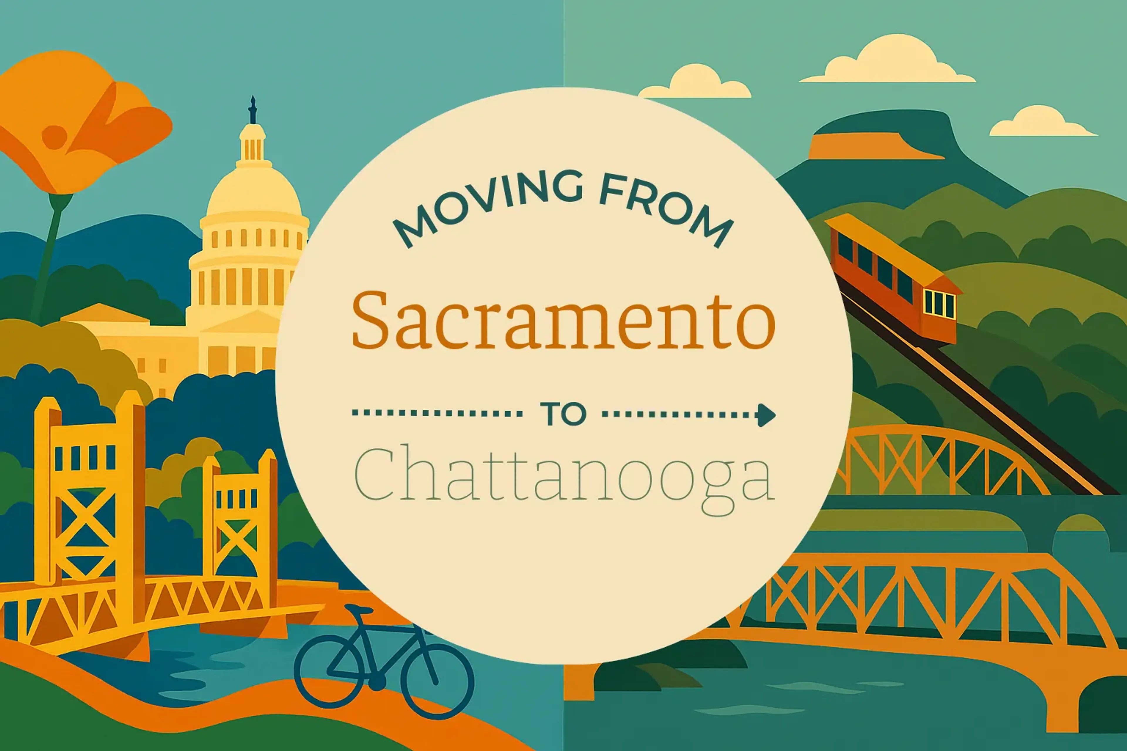 Side-by-side comparison of Sacramento to Chattanooga moving companies