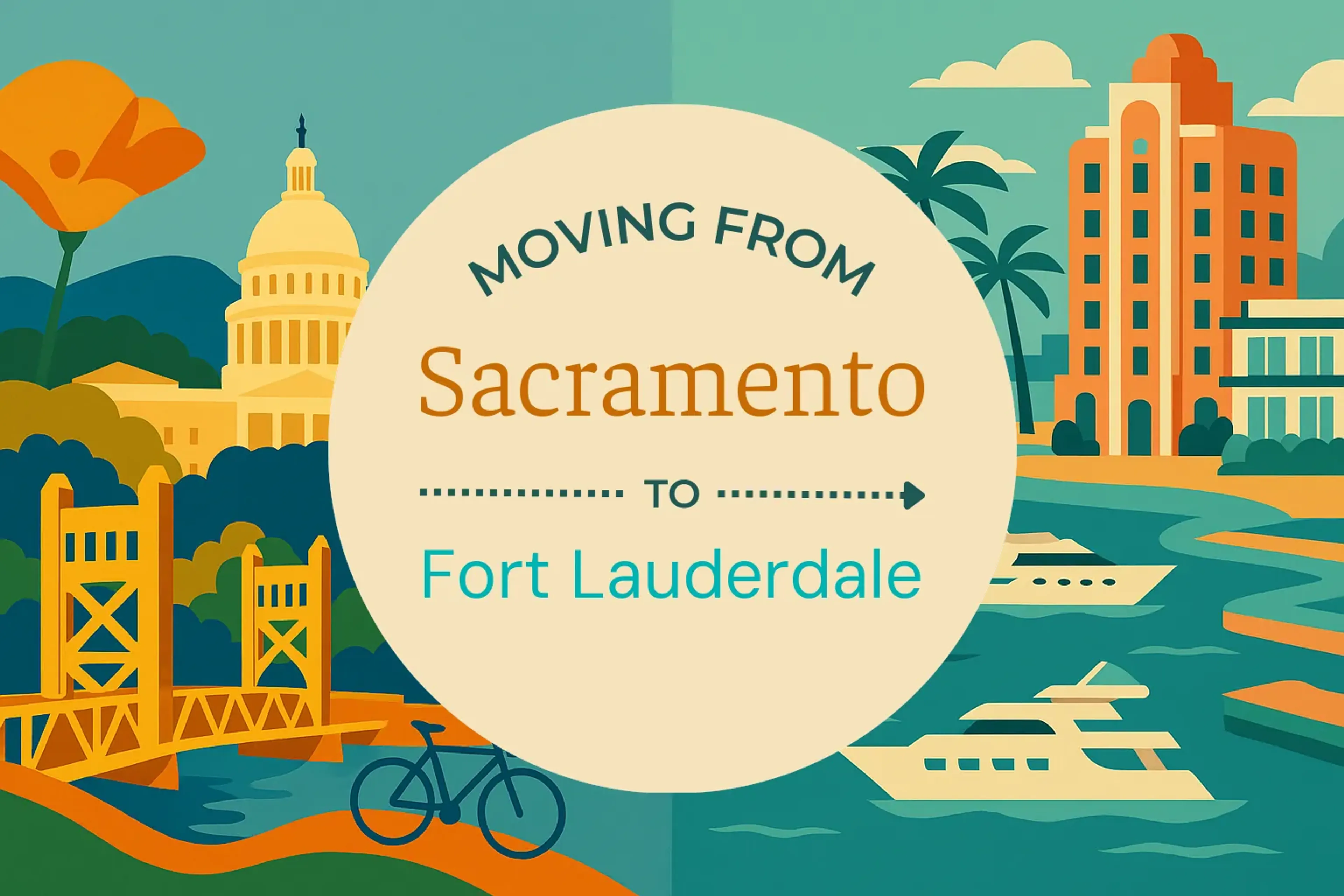 Side-by-side comparison of Sacramento to Fort Lauderdale moving companies