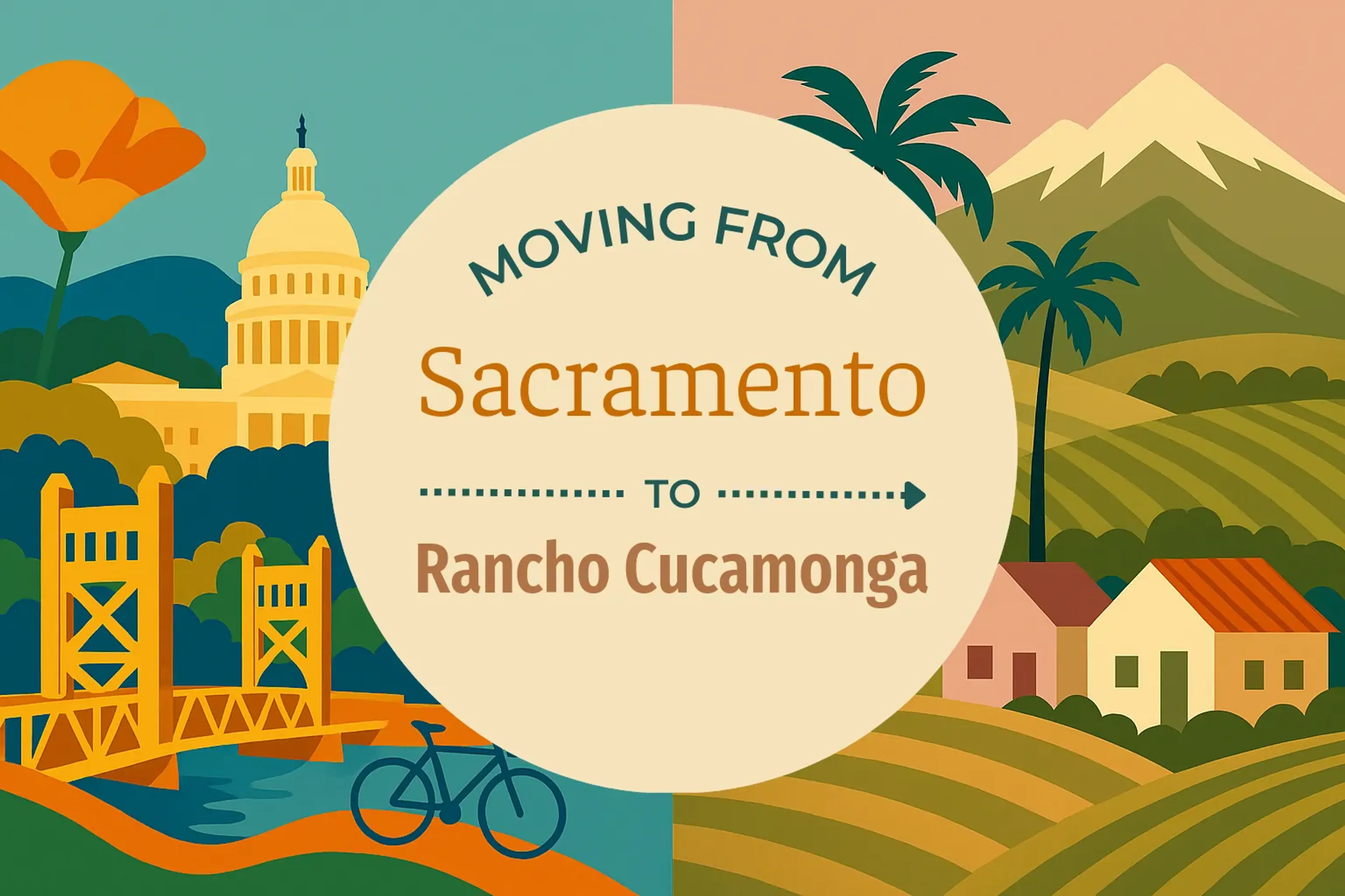 Side-by-side comparison of Sacramento to Rancho Cucamonga moving companies
