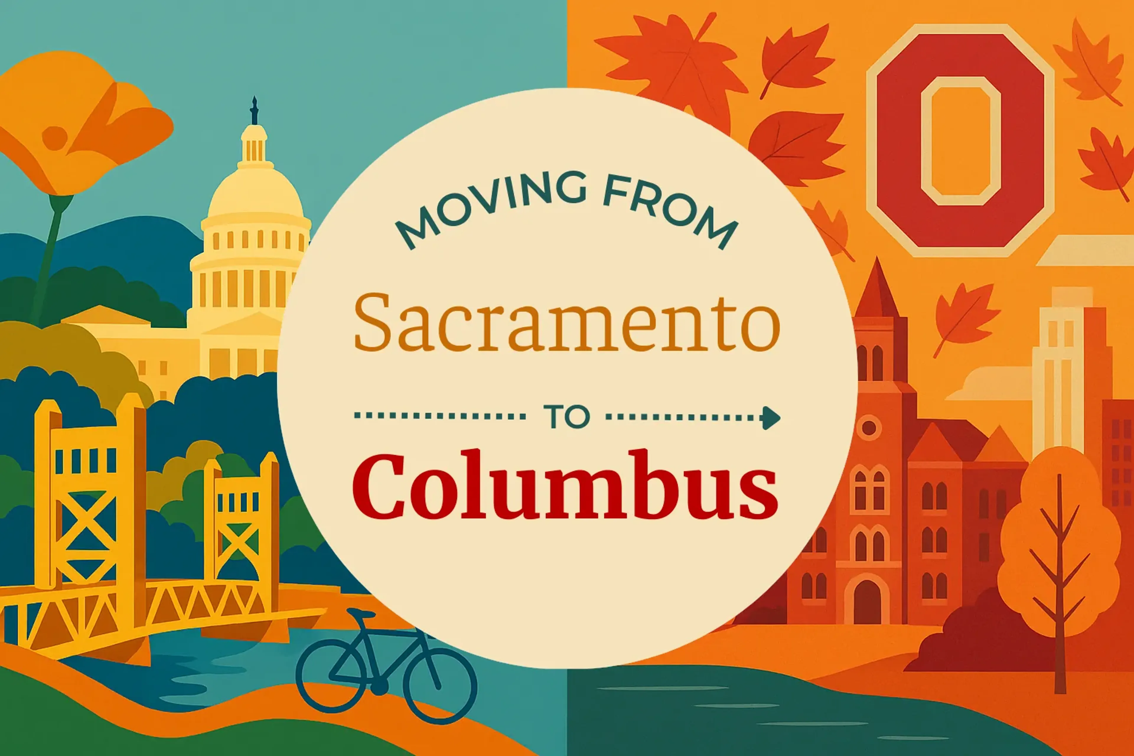 Side-by-side comparison of Sacramento to Columbus moving companies