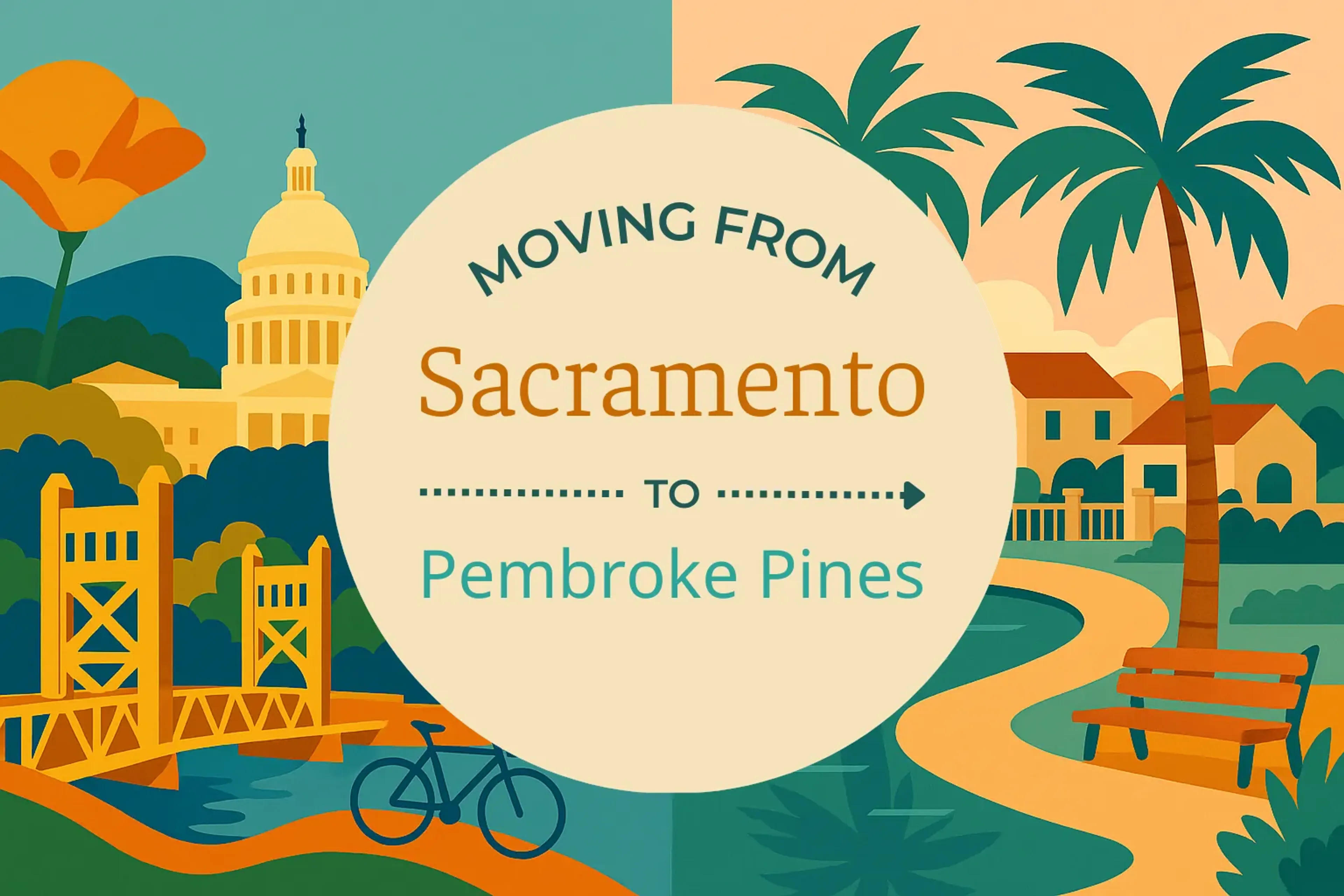 Side-by-side comparison of Sacramento to Pembroke Pines moving companies