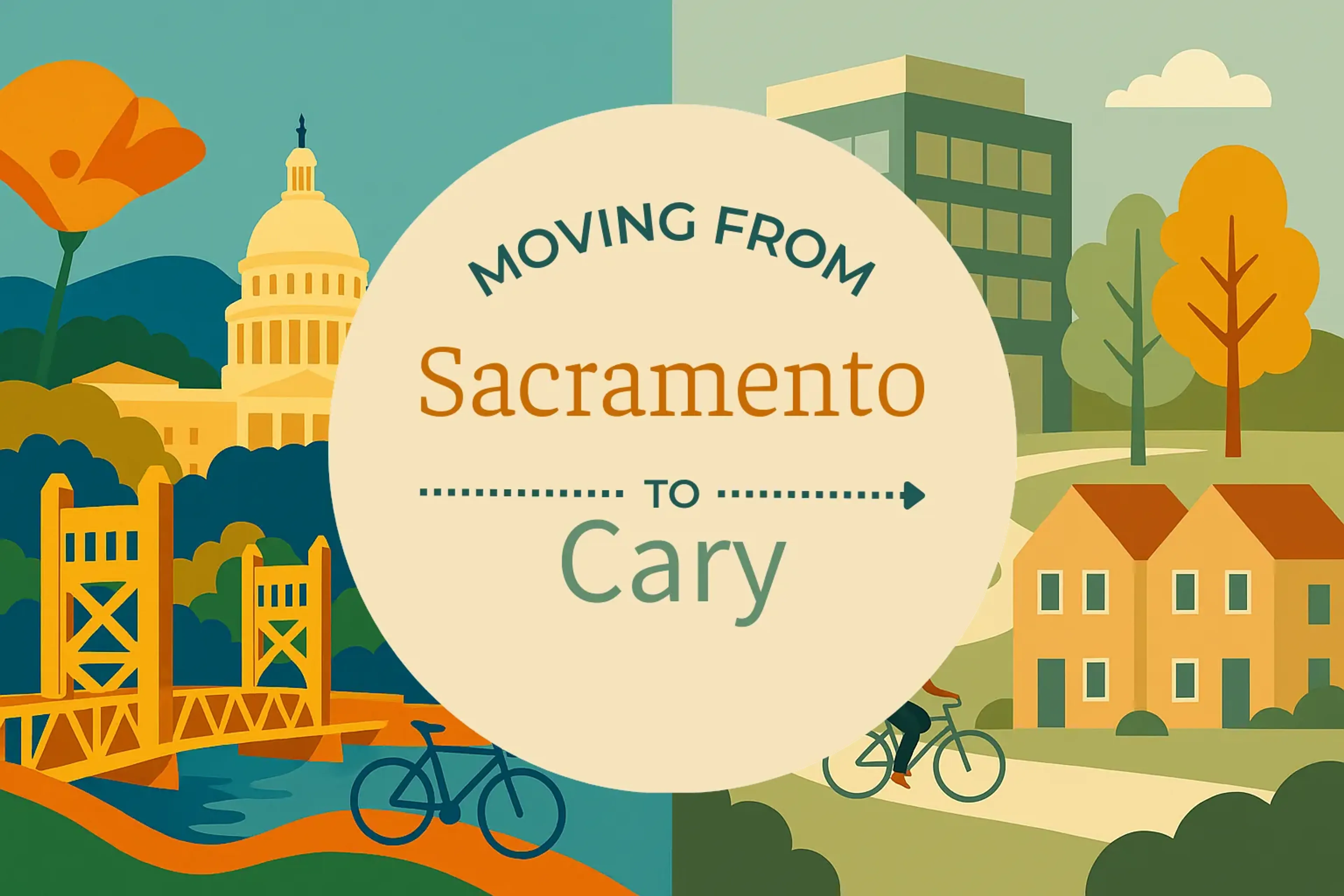 Side-by-side comparison of Sacramento to Cary moving companies